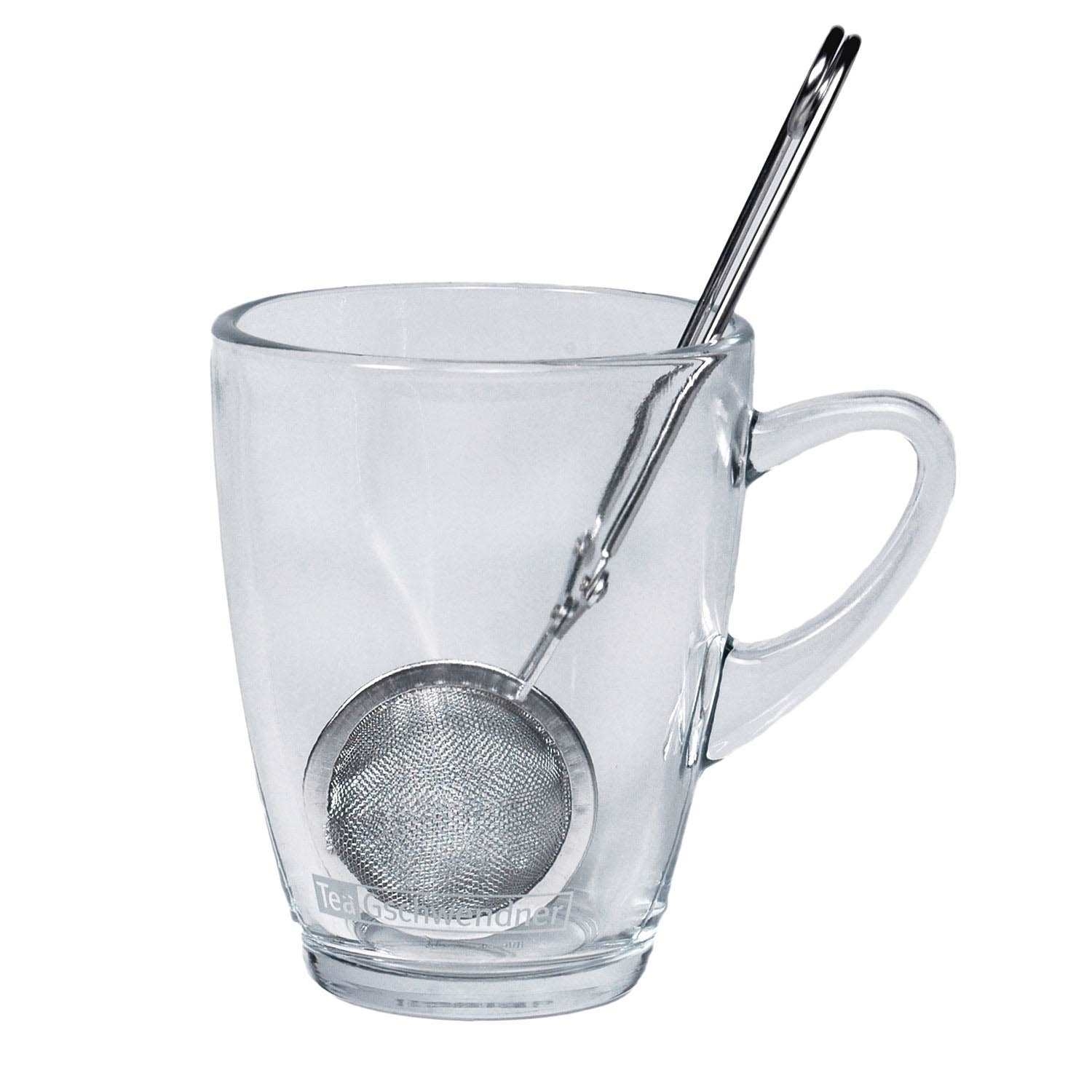 Transparente Glas-Teetasse mit Teesieb aus Edelstahl, Teesieb, Glas, Teezubereitung, Teeglas, Teesiebchen