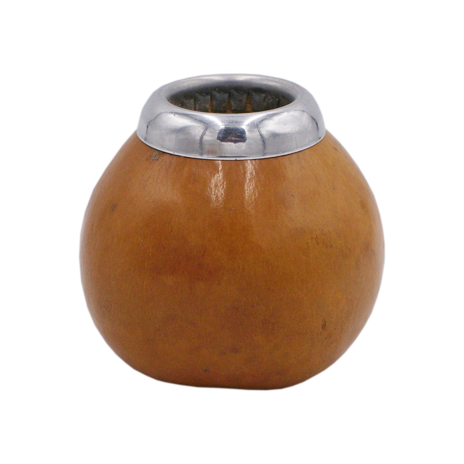 Holz, Kürbis, Stumpf, Becher, Metallrand