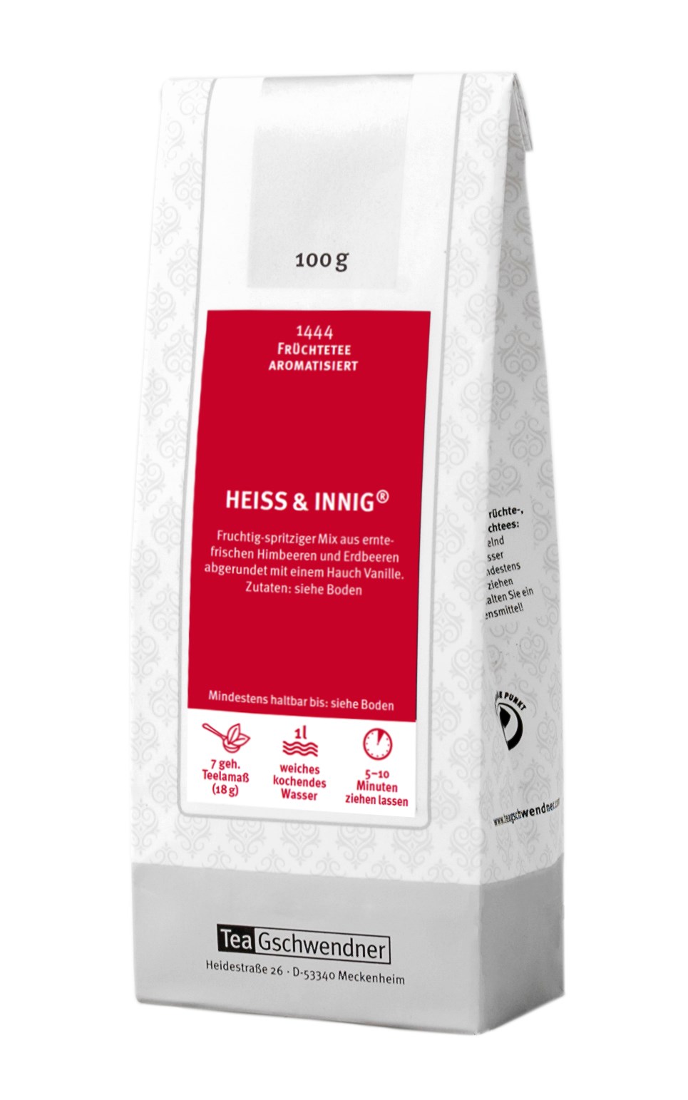 tee, früchtetee, aromatisiert, verpackung, 1l