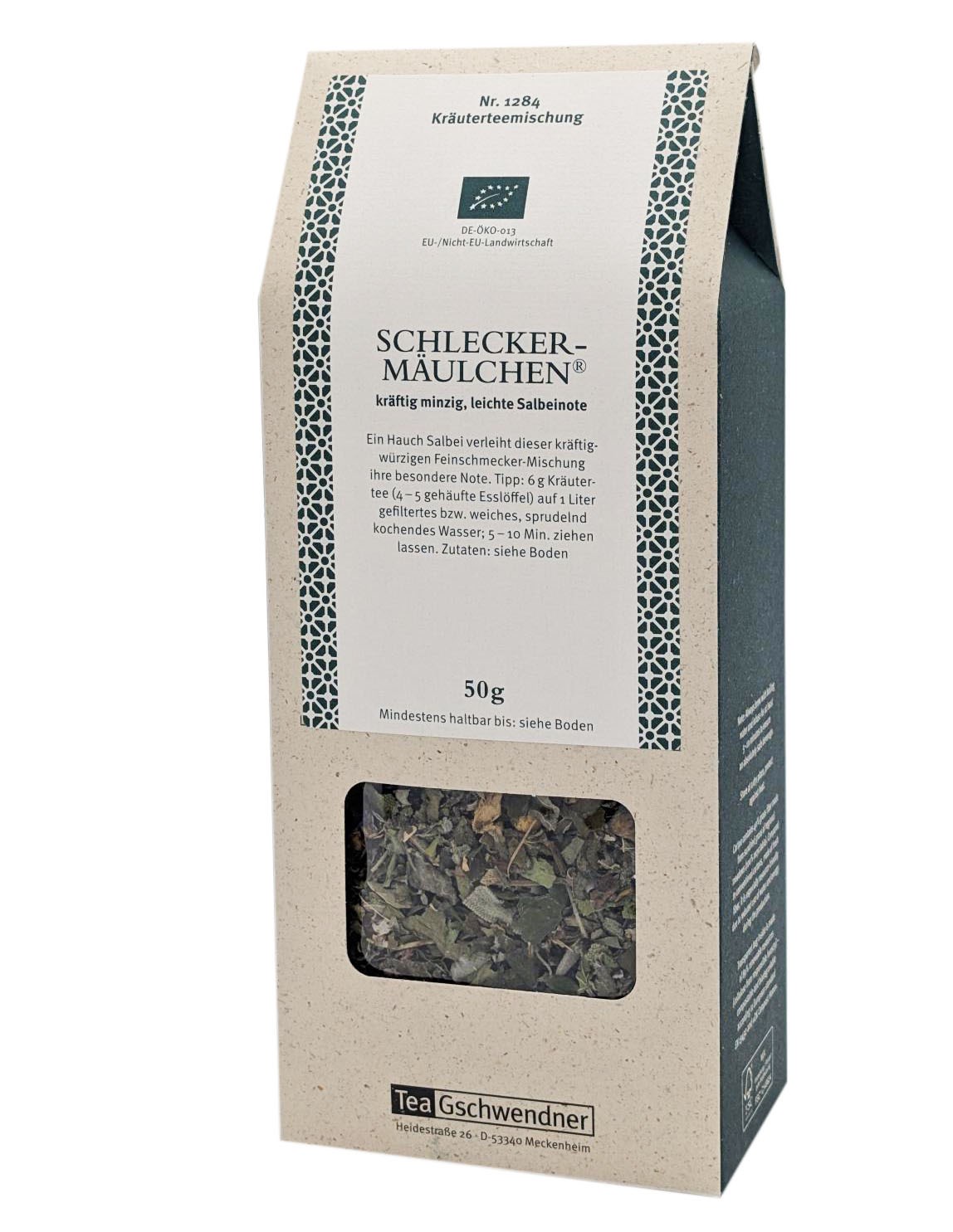 Tea Gschwendner Schleckermäulchen Kräutertee 50g, Kräutertee, Teebeutel, 50g, Aromatisierter Tee, Fenchee, Kräutermischung