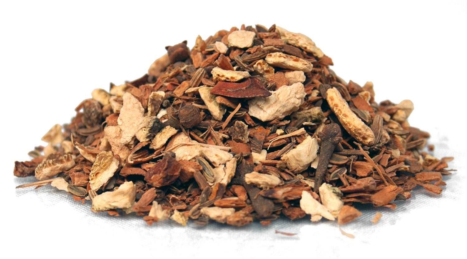 Lose Gewürzmischung für Glühwein und Punsch, Kräutertee, Tee-Mischung, Gehackte Rinde, Besenchip-Tee, Trockenmasse