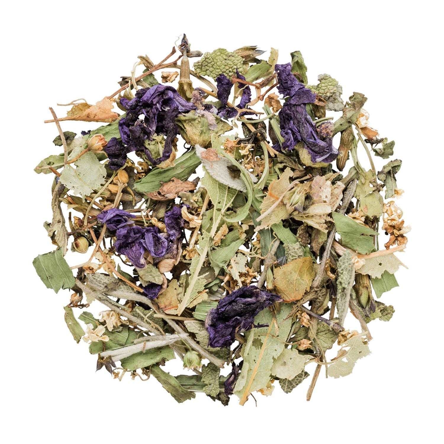 Lose Kräuterteemischung mit Blüten, Kräutertee, Blätter, Lavendel, Pflanzenmischung, Trockenblumen