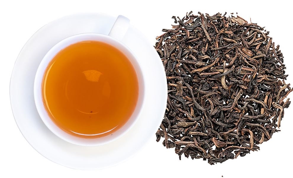 Tee, Schwarztee, Teeblätter, Teetasse, Teeblätter?