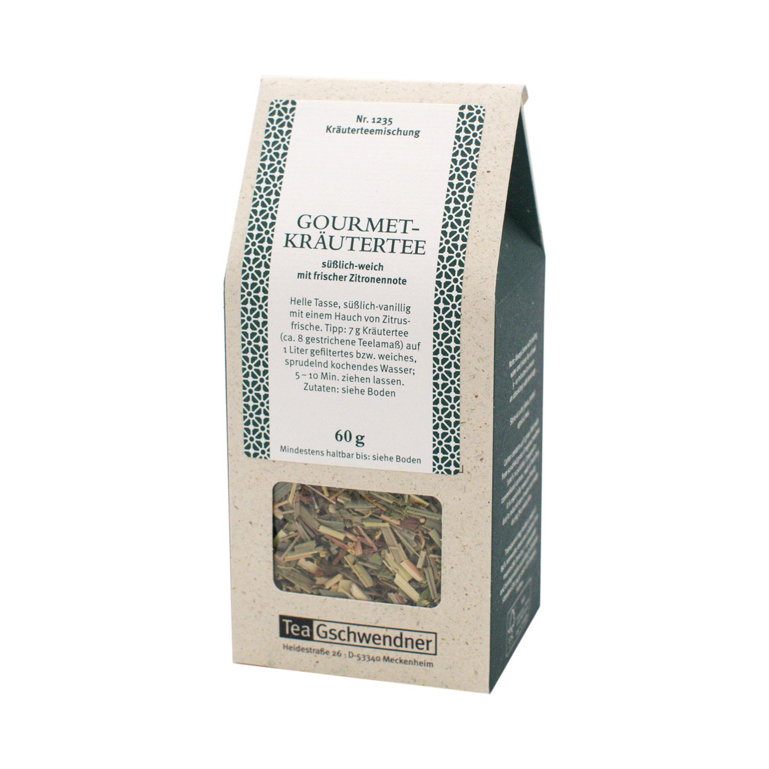 Packung Tea Gschwendner Gourmet-Kräutertee 60g, Kräutertee, Teemischung, 60 g, lose Teeblätter