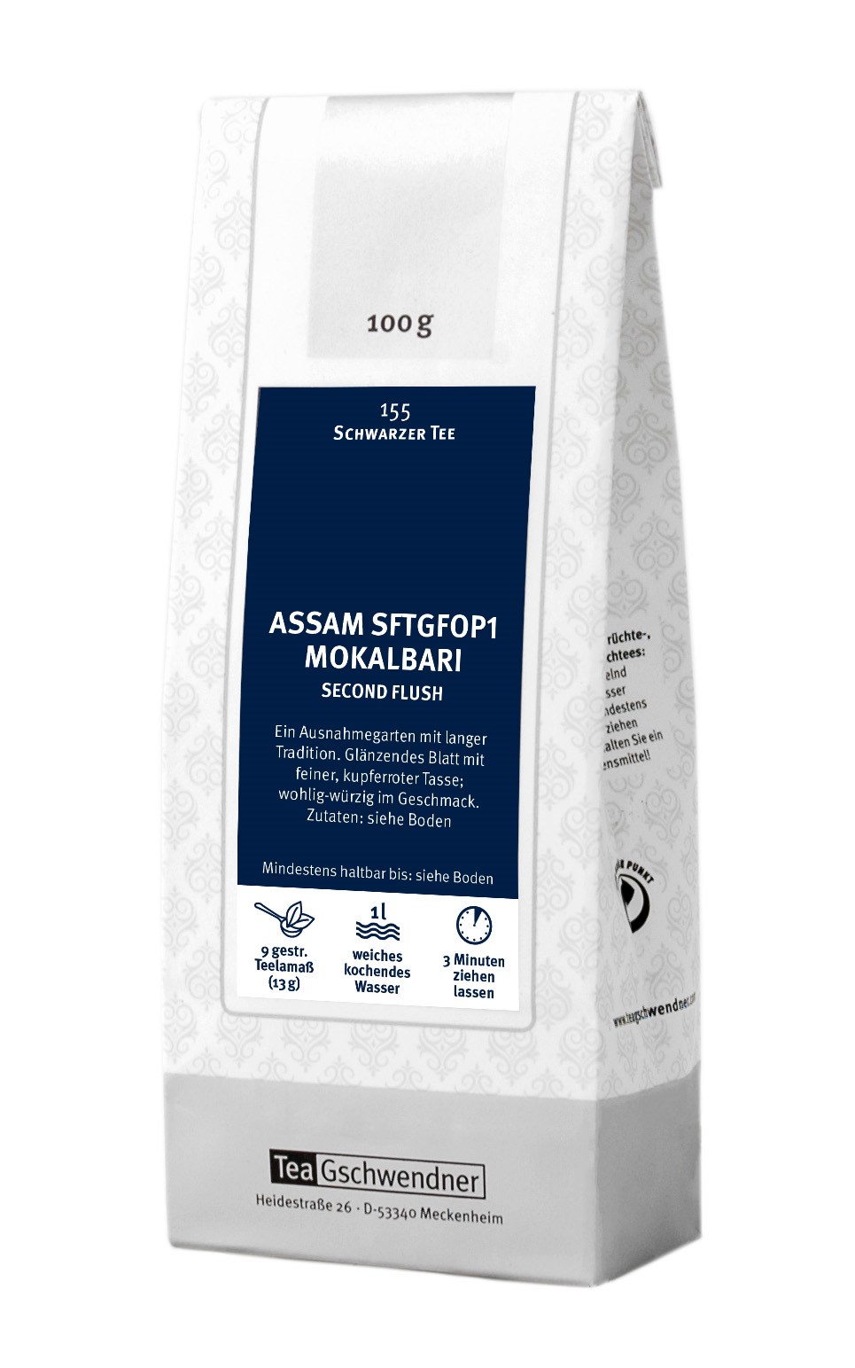 Teegschwendner Assam SFTGFOP1 Mokalbari Schwarzer Tee 100g, Schwarztee, Schwarzer Tee, Assam, Mokalbari, Second Flush