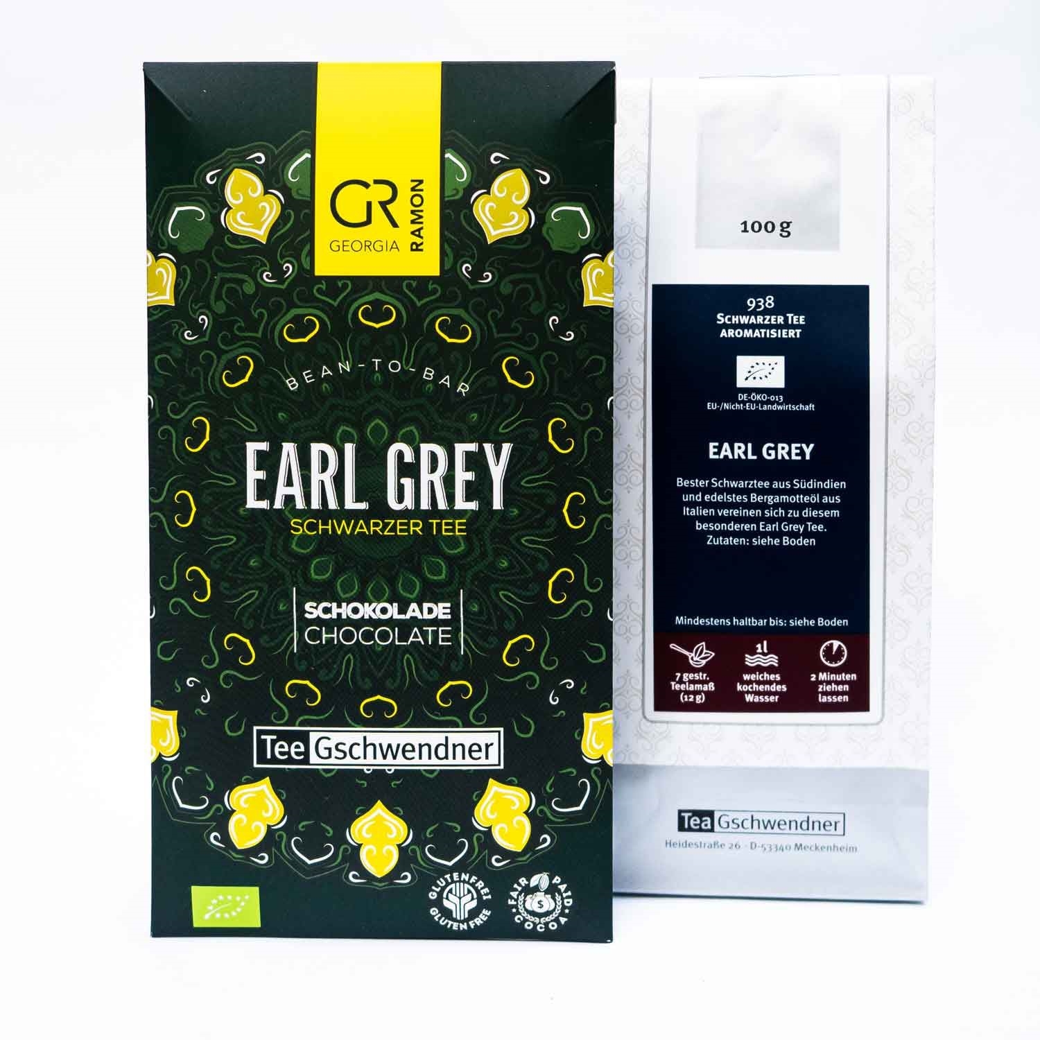 Georgia Ramon Earl Grey Schokolade und Tee Gschwendner Earl, Earl Grey, Schwarzer Tee, Schokolade, Paket/Box, Gschwendner Tee