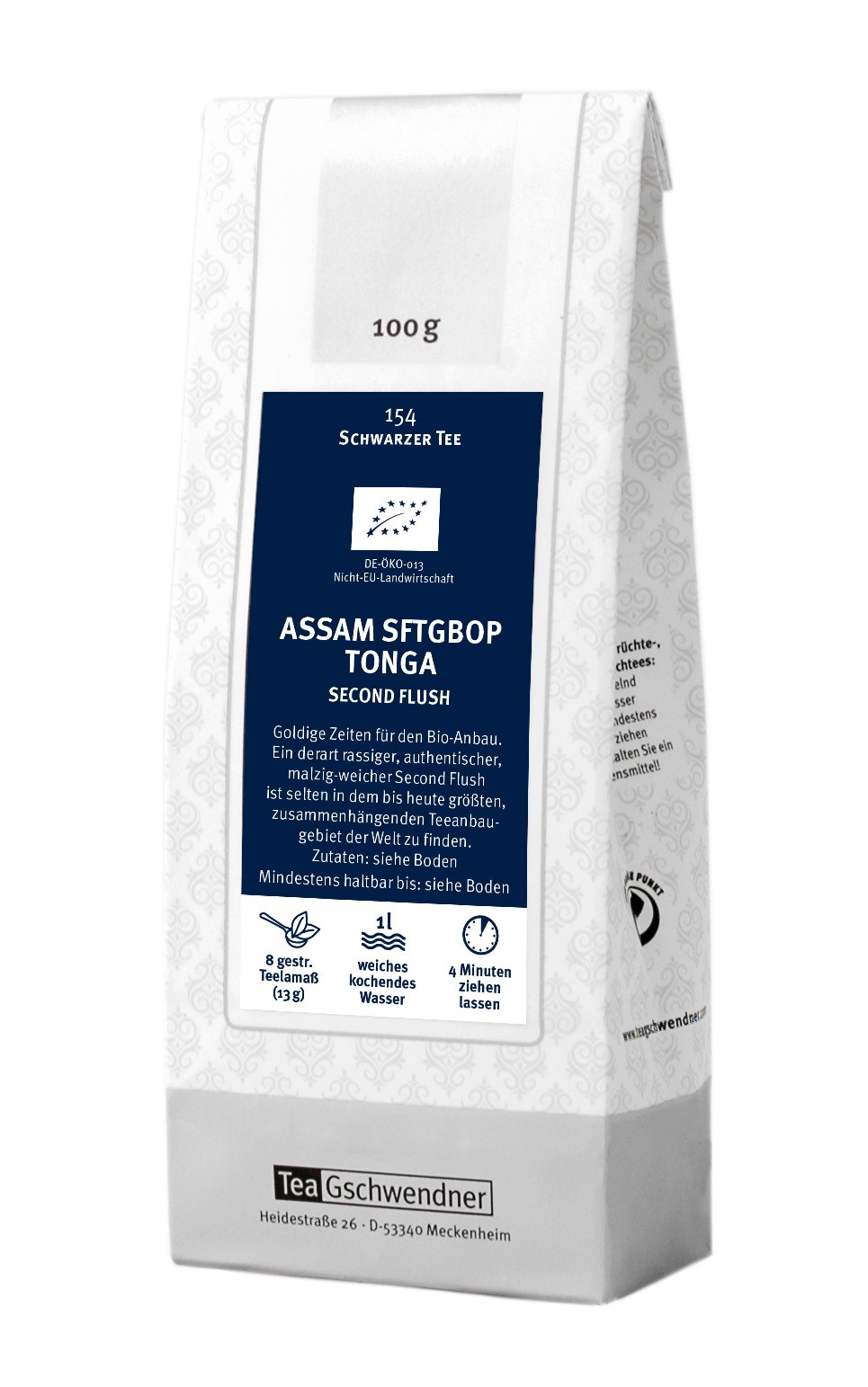 Teegschwendner Assam SFTGBOP Tonga Schwarzer Tee 100g, Schwarztee, Second Flush, Assam, Tee, 100 g