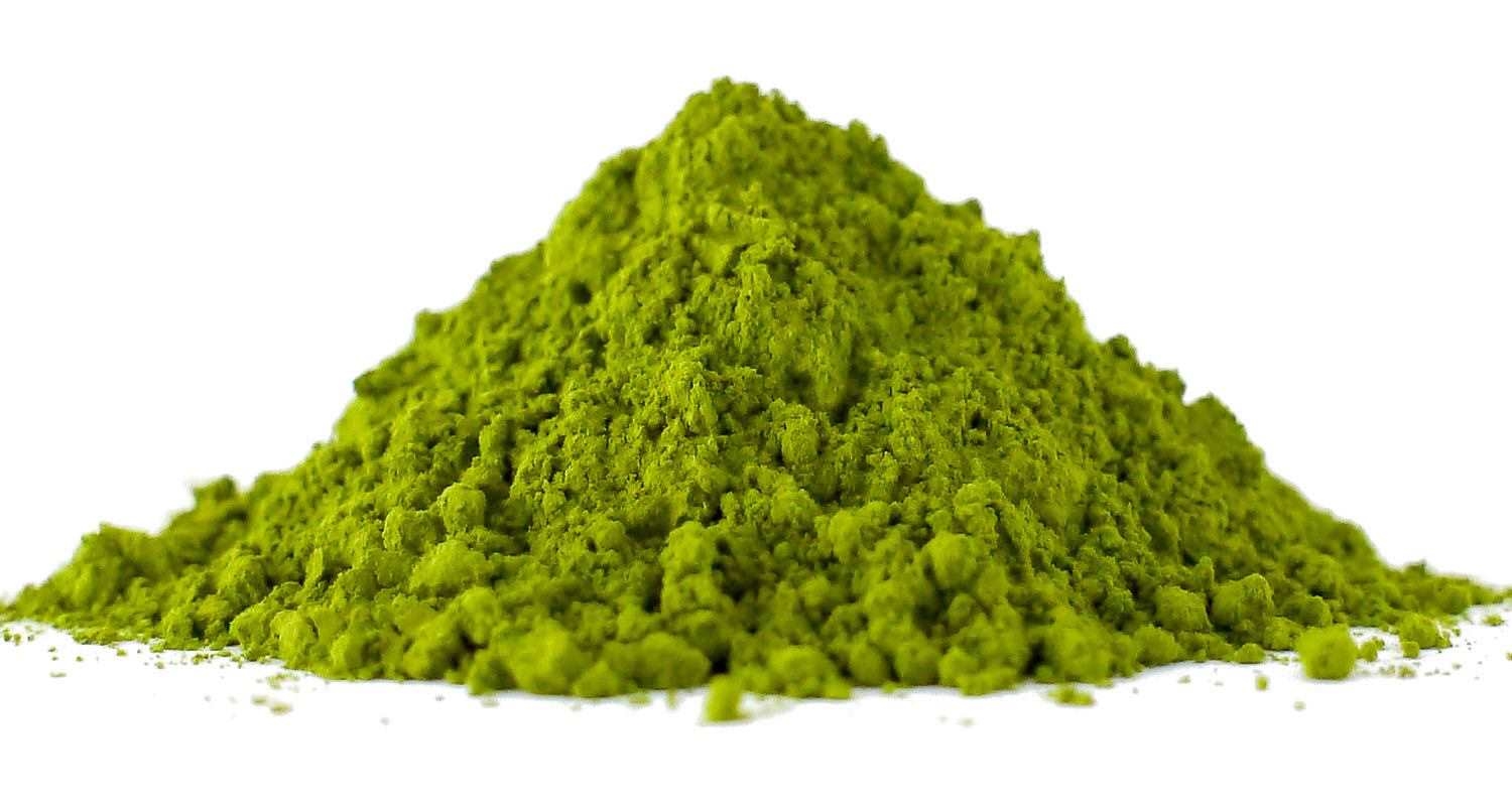 Haufen fein gemahlenes grünes Matcha-Pulver, pollen, powder, grün, matcha, tee-pulver