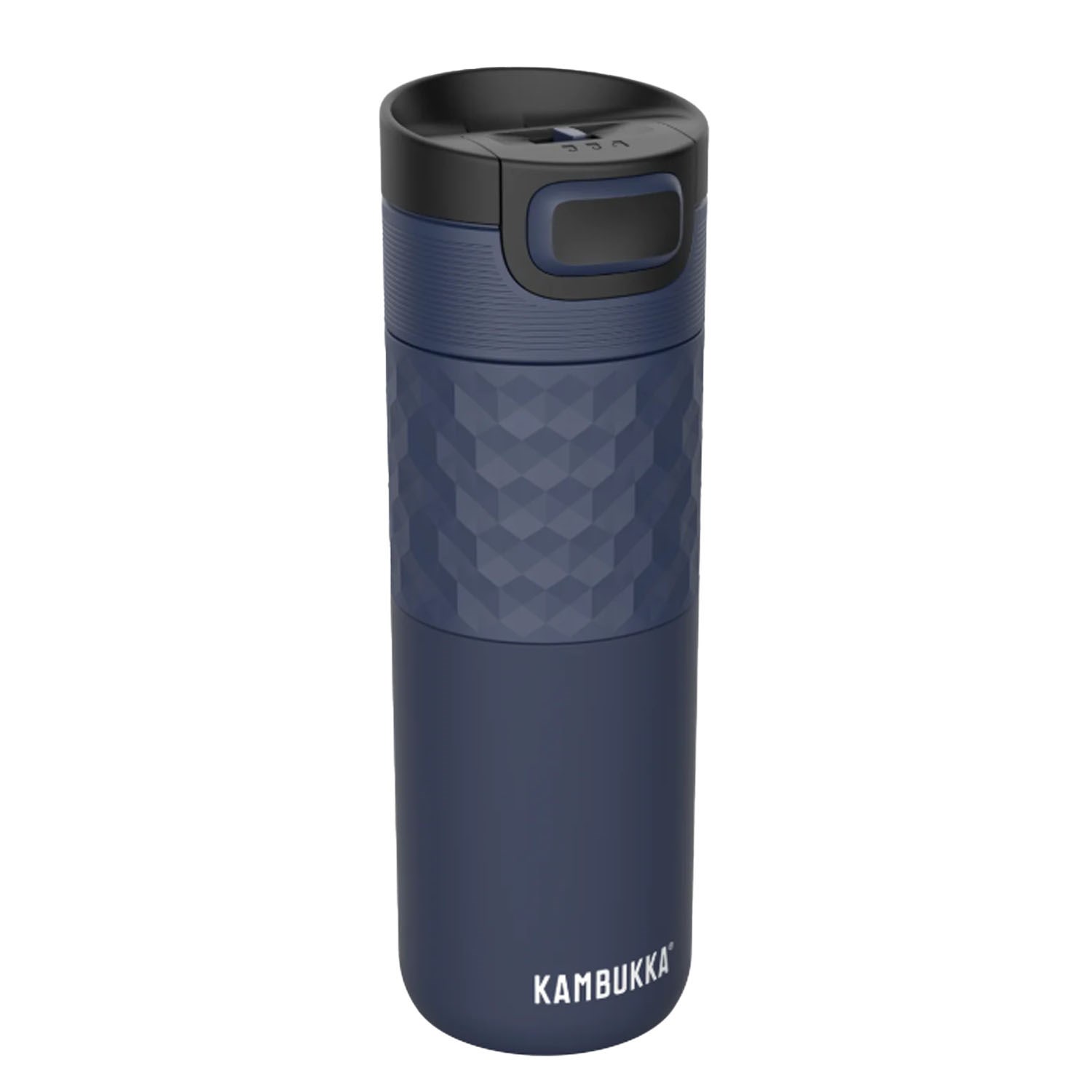 Dunkelblauer KAMBUKKA Thermobecher mit Deckel, Trinkflasche, Wasserflasche, Nano-Isolierung, KAMBUKKA, Dunkelblau