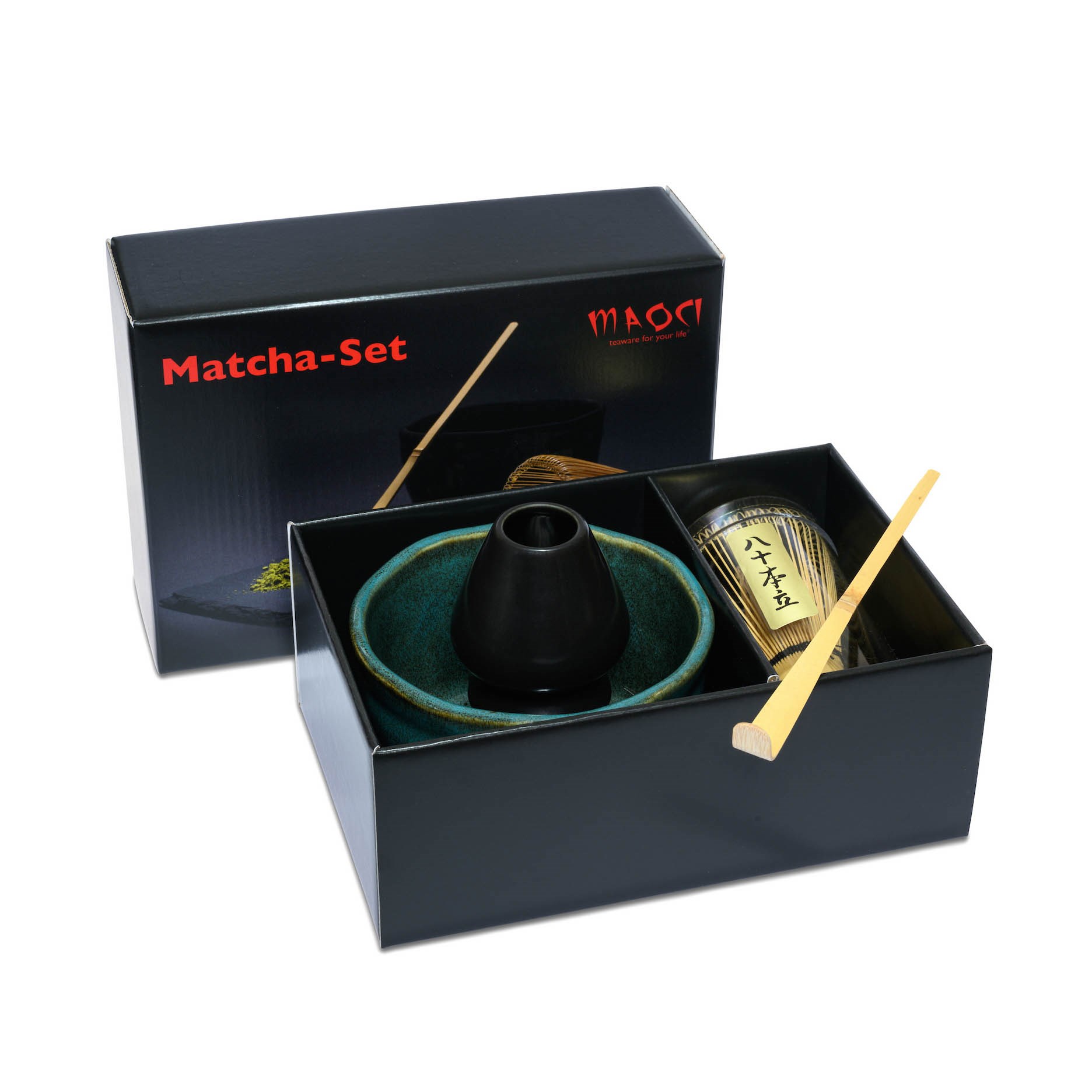 Matcha Einsteigerset blaugrün 4-teilig
