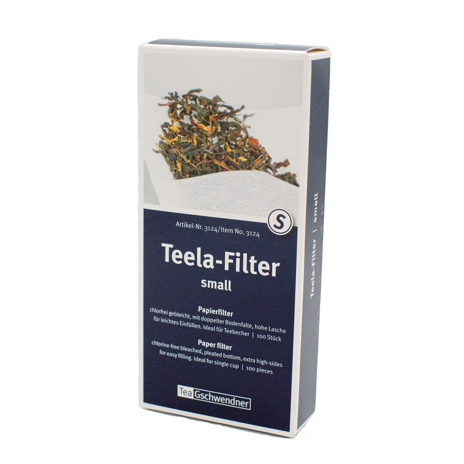 Packung Tea Gschwendner Teela-Filter small Größe S, Teela-Filter, small, Papierfilter, Filter, Teebeutel