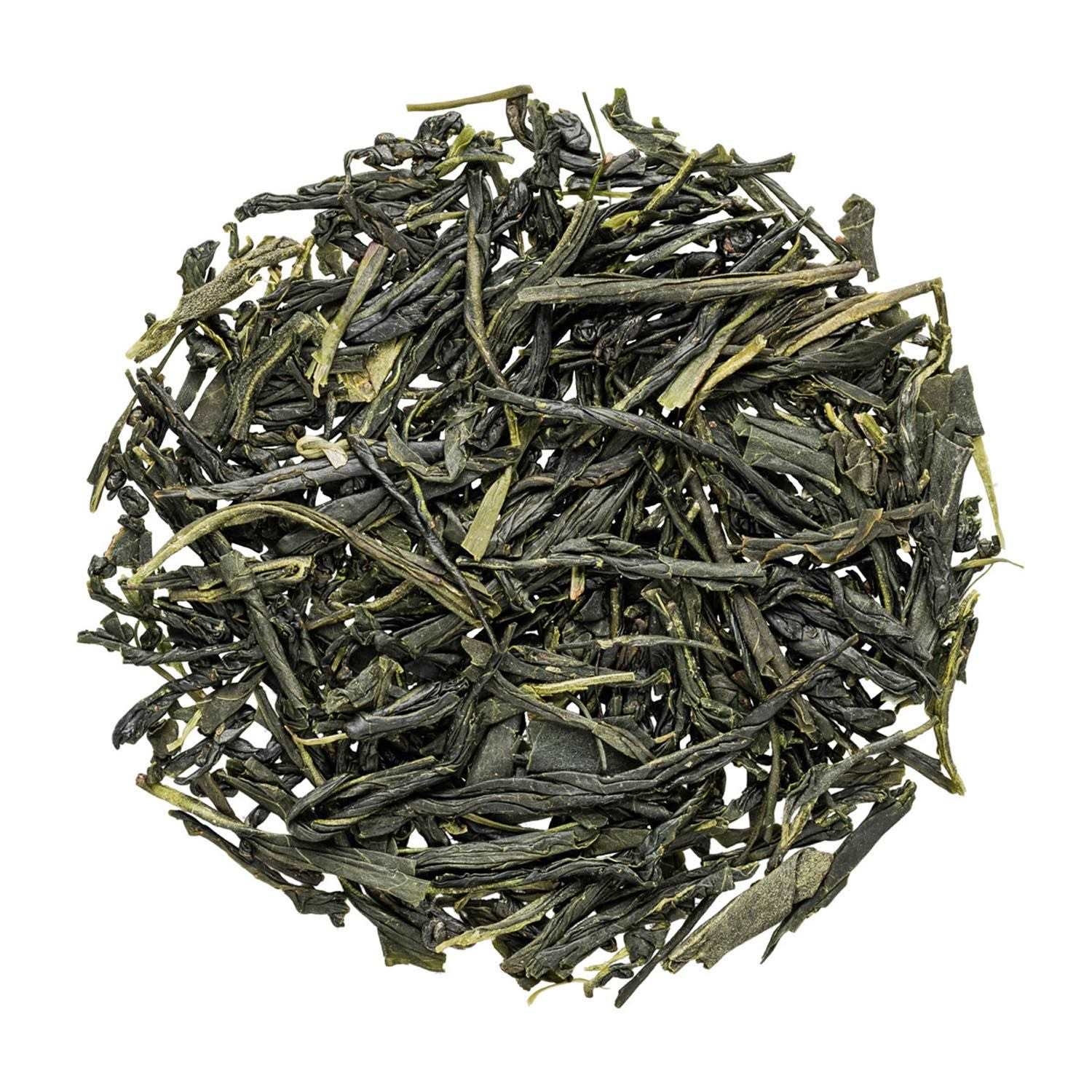 Nahaufnahme loser grüner Tee Sencha, Tee, Lose Blätter, Grüner Tee, Blätter, Kräutertee