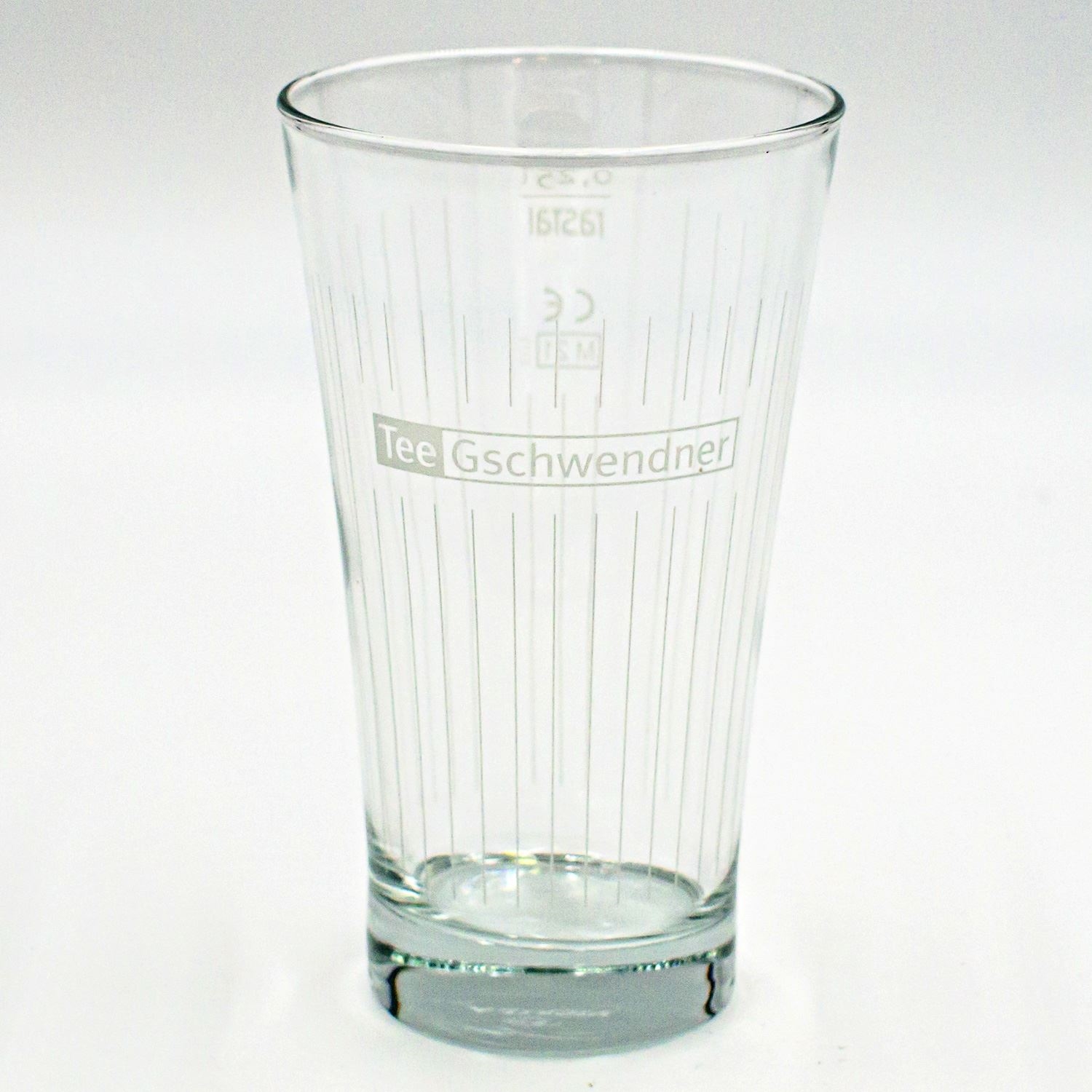 Transparenter Tee Gschwendner Trinkbecher aus Glas, Glas, Trinkglas, Streifen, Transparenz, Teeglas