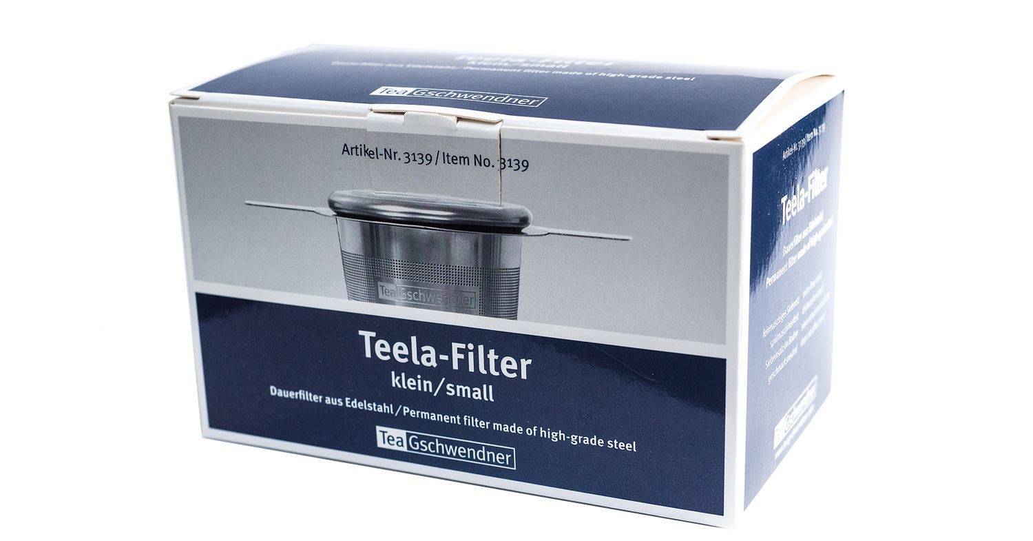 Verpackung TeaGschwendner Teela-Filter klein Edelstahl, Teesieb, Teafilter, Filter, Edelstahl, klein klein
