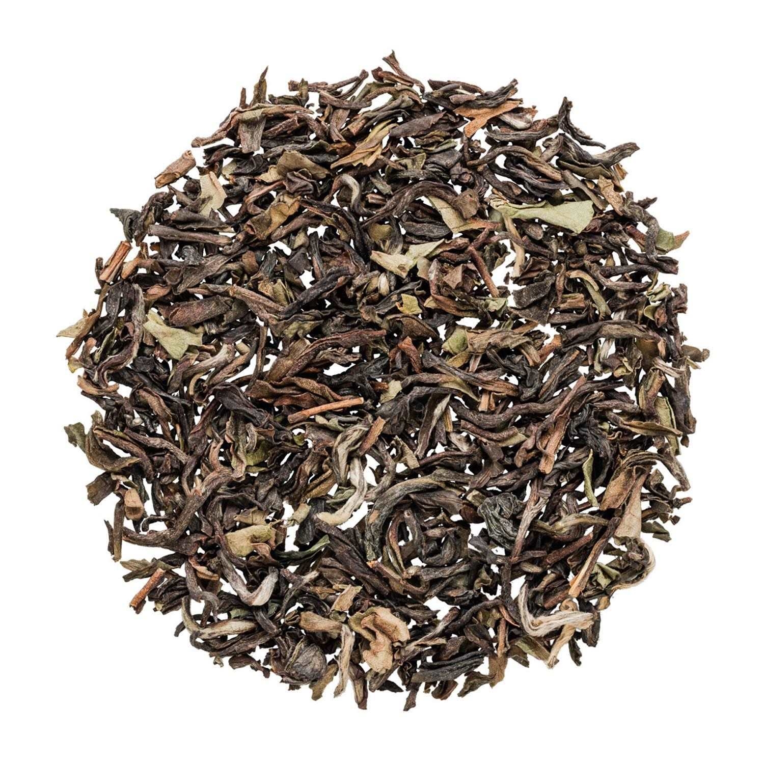 Runde Portion loser schwarzer Teeblätter, Tee, Lose Blätter, Schwarzer Tee, Kräuter Mischung, Ceylon-Stil