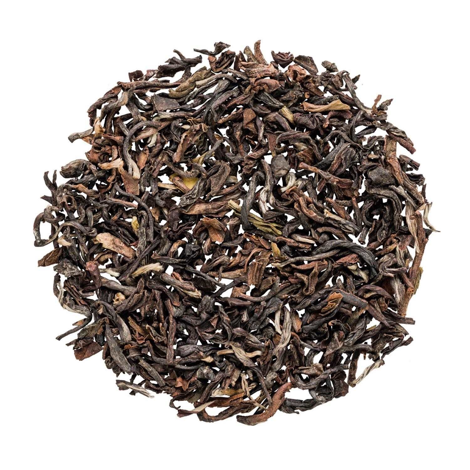 Runde Portion loser schwarzer Darjeeling-Tee, Schwarztee, lose Blatt-Tee, runde Teekugel, Darjeeling-ähnlich, rauchiges Aroma