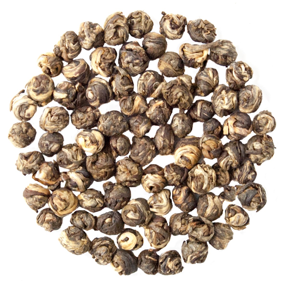 Runde Jasmin Dragon Pearls Grüntee-Kugeln, tee, teebohnen, gerollter tee, schwarzer tee pearls, assam tee