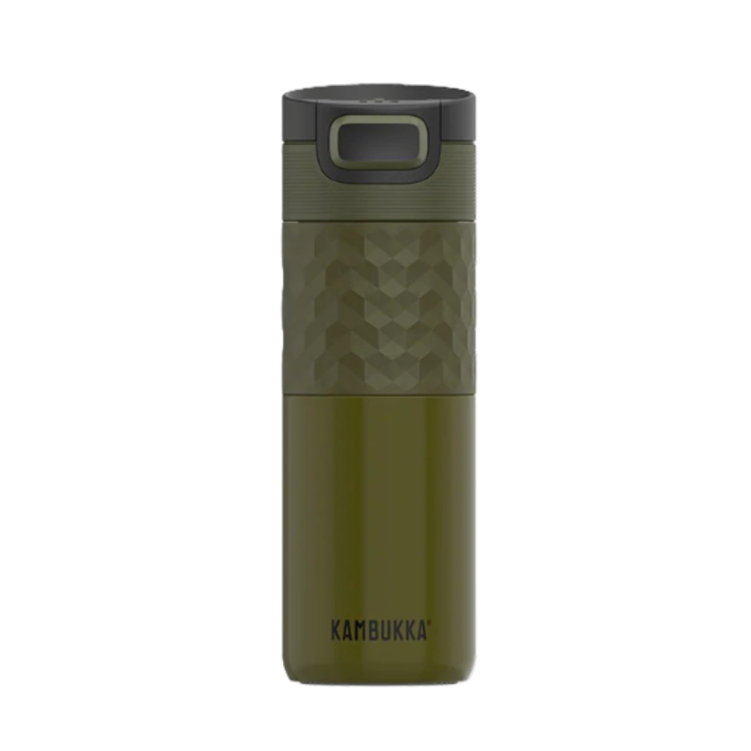 Olivgrüner Kambukka Thermobecher aus Edelstahl, Thermos, Flasche, Kantenschutz, Grün, Kambukka