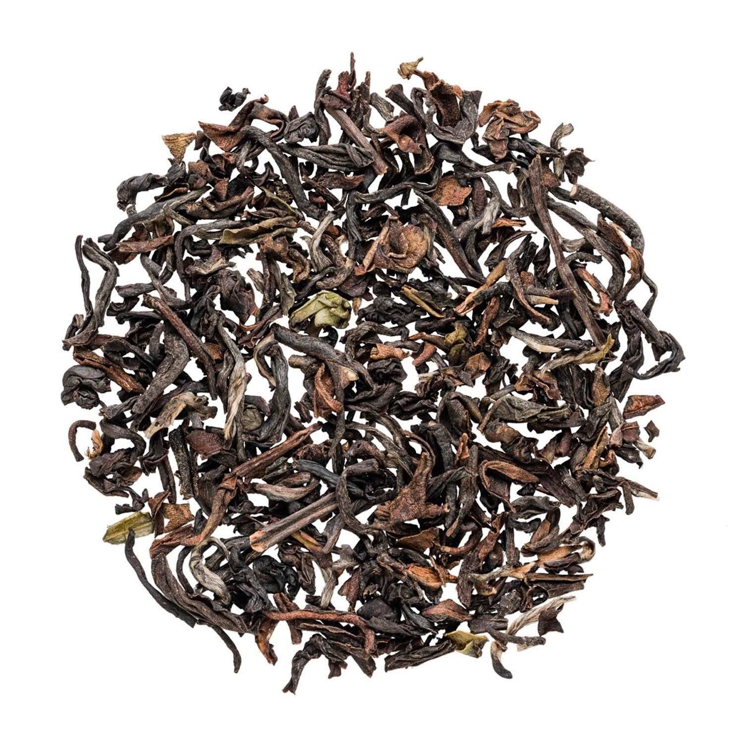 Runder Haufen loser Schwarztee Darjeeling,  loser?