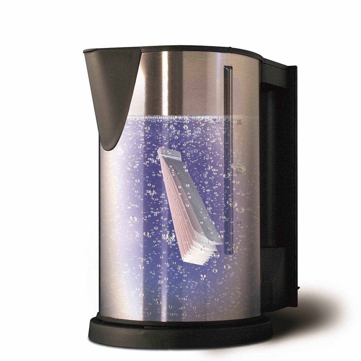 Transparenter Edelstahl-Wasserkocher mit Füllstandsanzeige, Kaffeemaschine, Kaffeeaufguss, Wasserbehälter, Edelstahlgehäuse, Filter/Luftansaugung