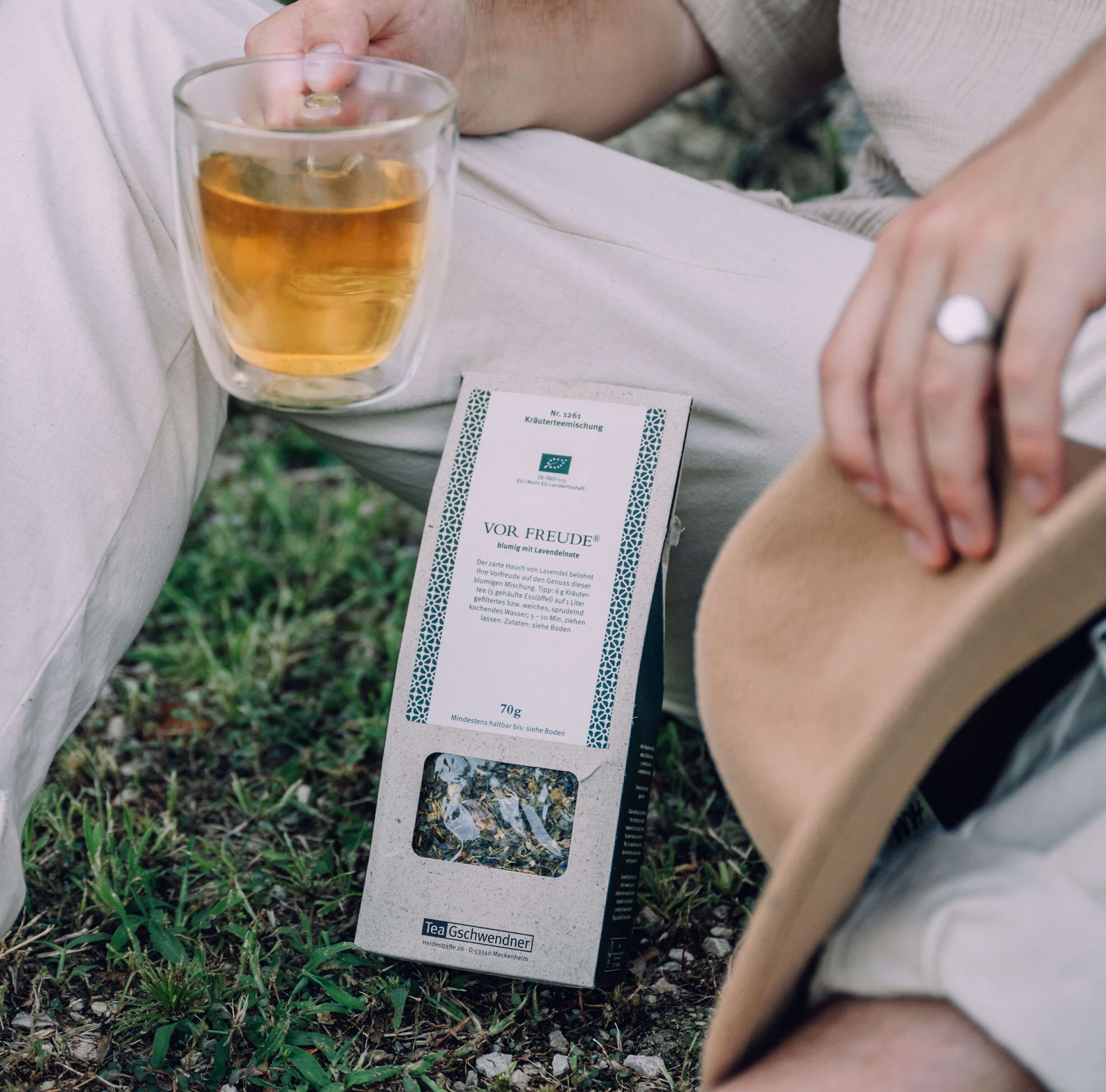 tee, kräutertee, box, verpackung, glas