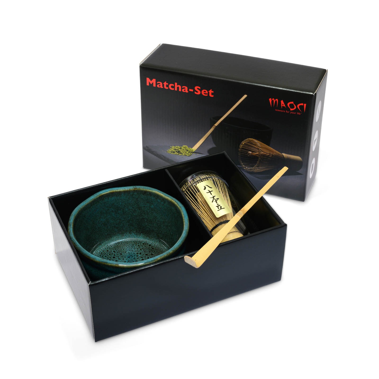Matcha Einsteigerset blaugrün 3-teilig