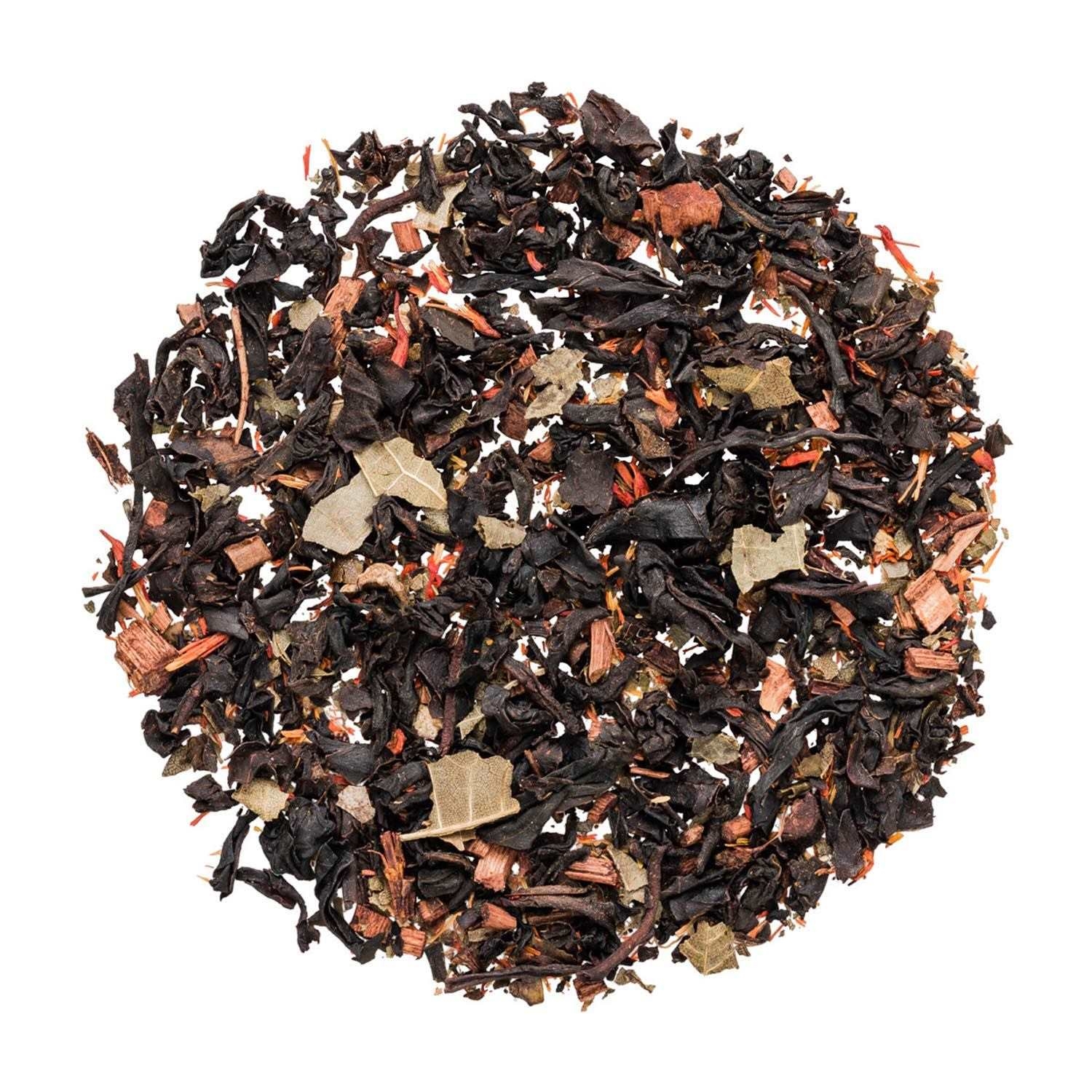 Lose Blattmischung aus schwarzem Tee und Kräutern, Tea, Loose leaf, Herbal, Black, Rooibos blend