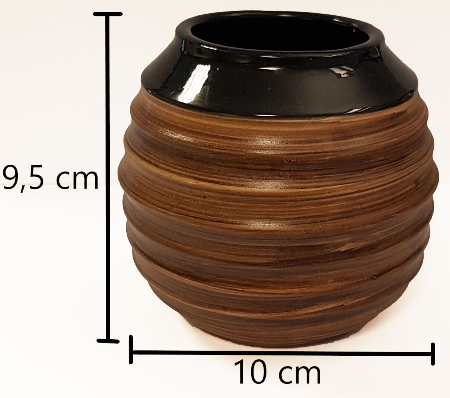 Mate Trinkgefäß Keramik (dunkel)