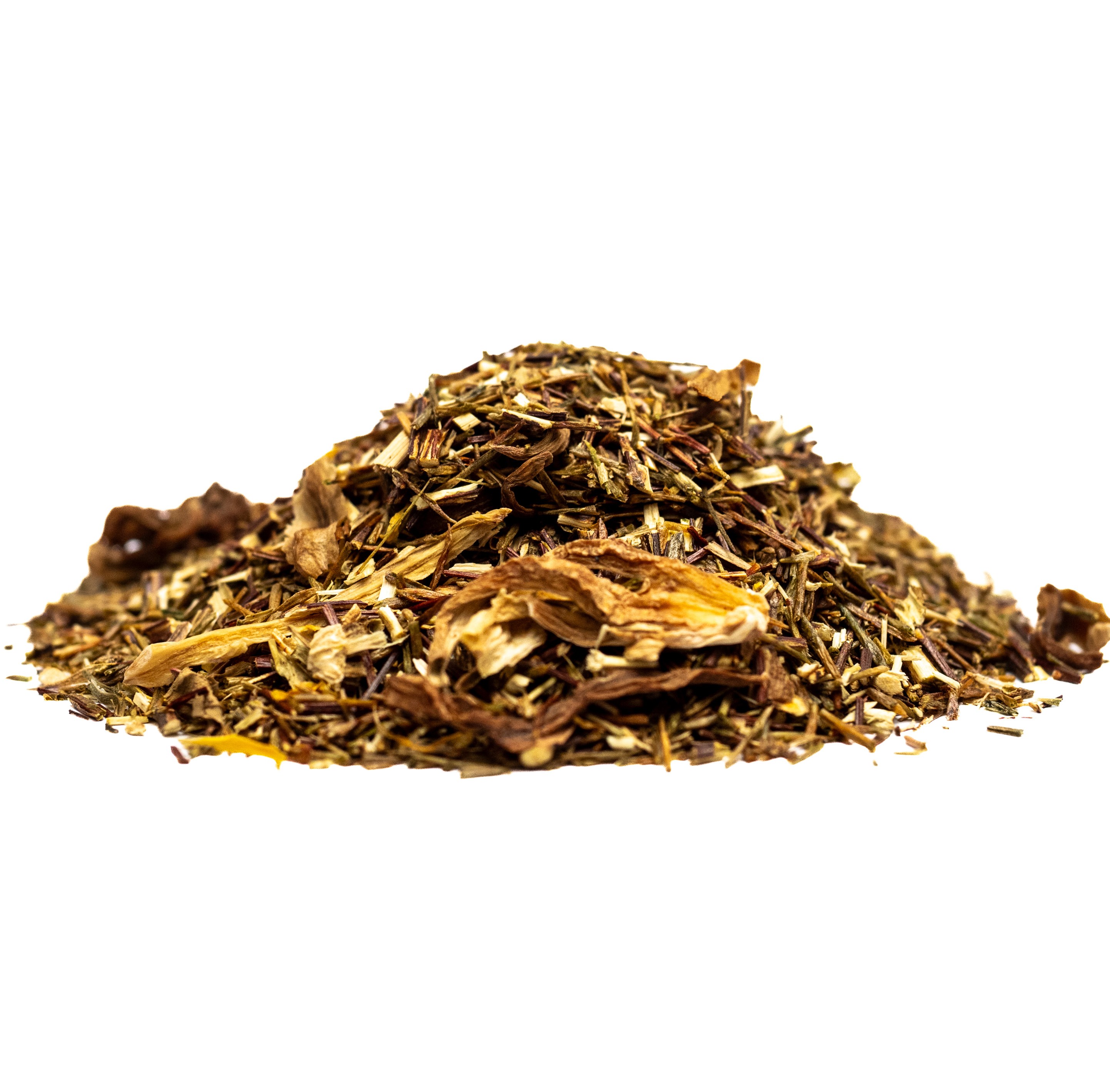 Haufen loser aromatisierter Kräutertee, losen, tee, kraut, pulver, tee-blatt