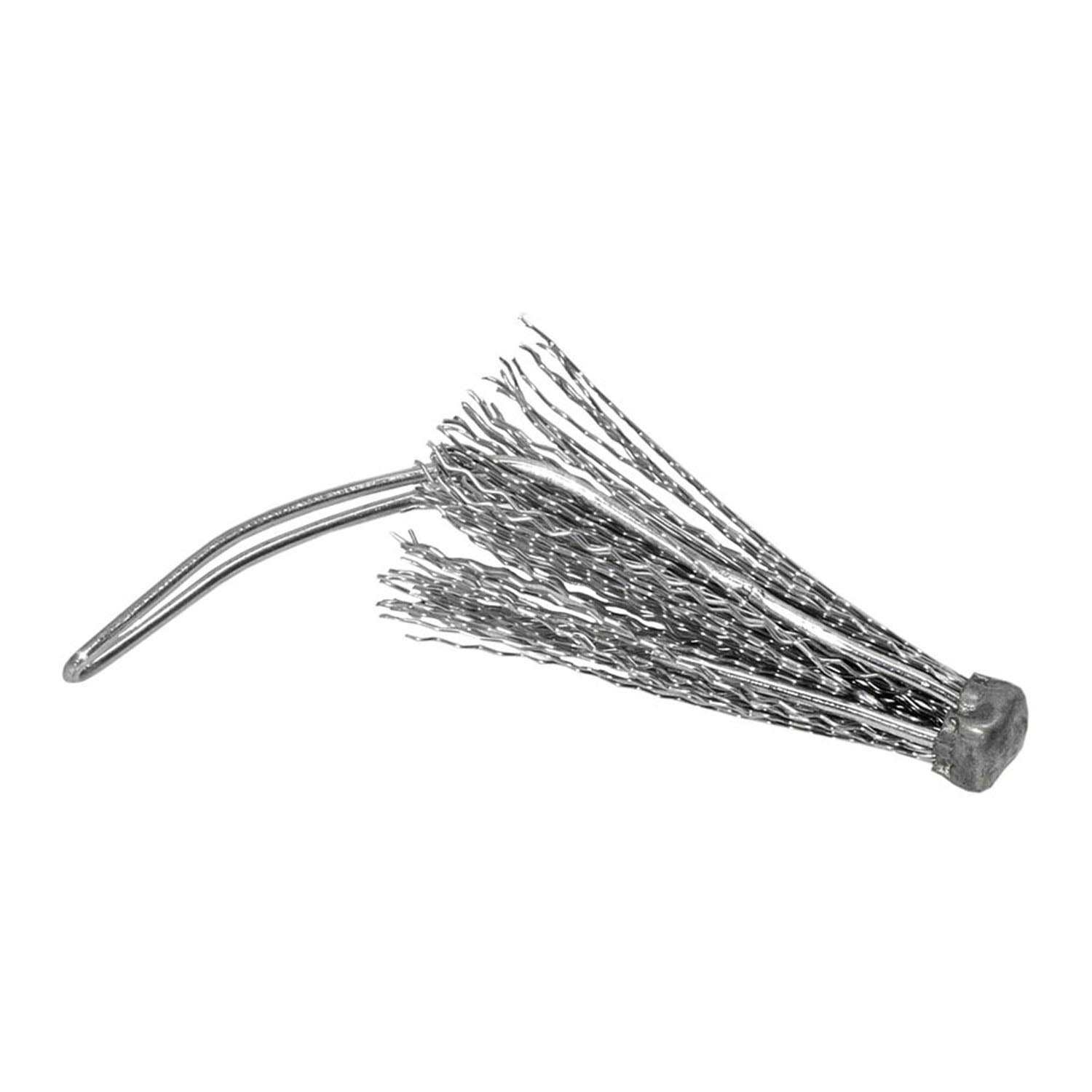Metall-Stahlseilbürste als Aufsatz für Reinigung, Nietenband, Armierung, Beinband, Kauschen, Metallbürstenband