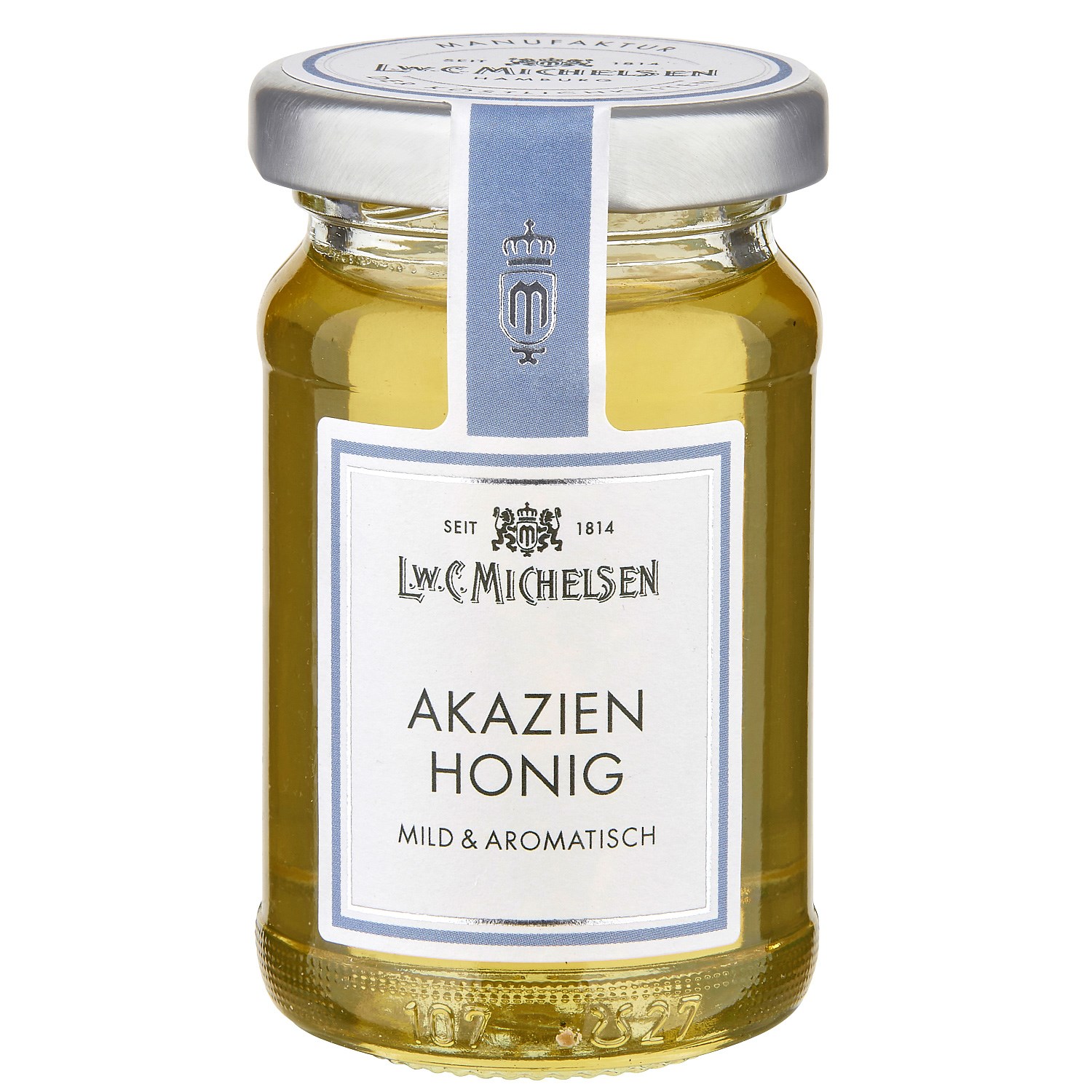 Glas L.W.C. Michelsen Akazienhonig, mild und aromatisch, Honig, Akazienhonig, Glas jar, Mild aromatisch, Lebensmittel