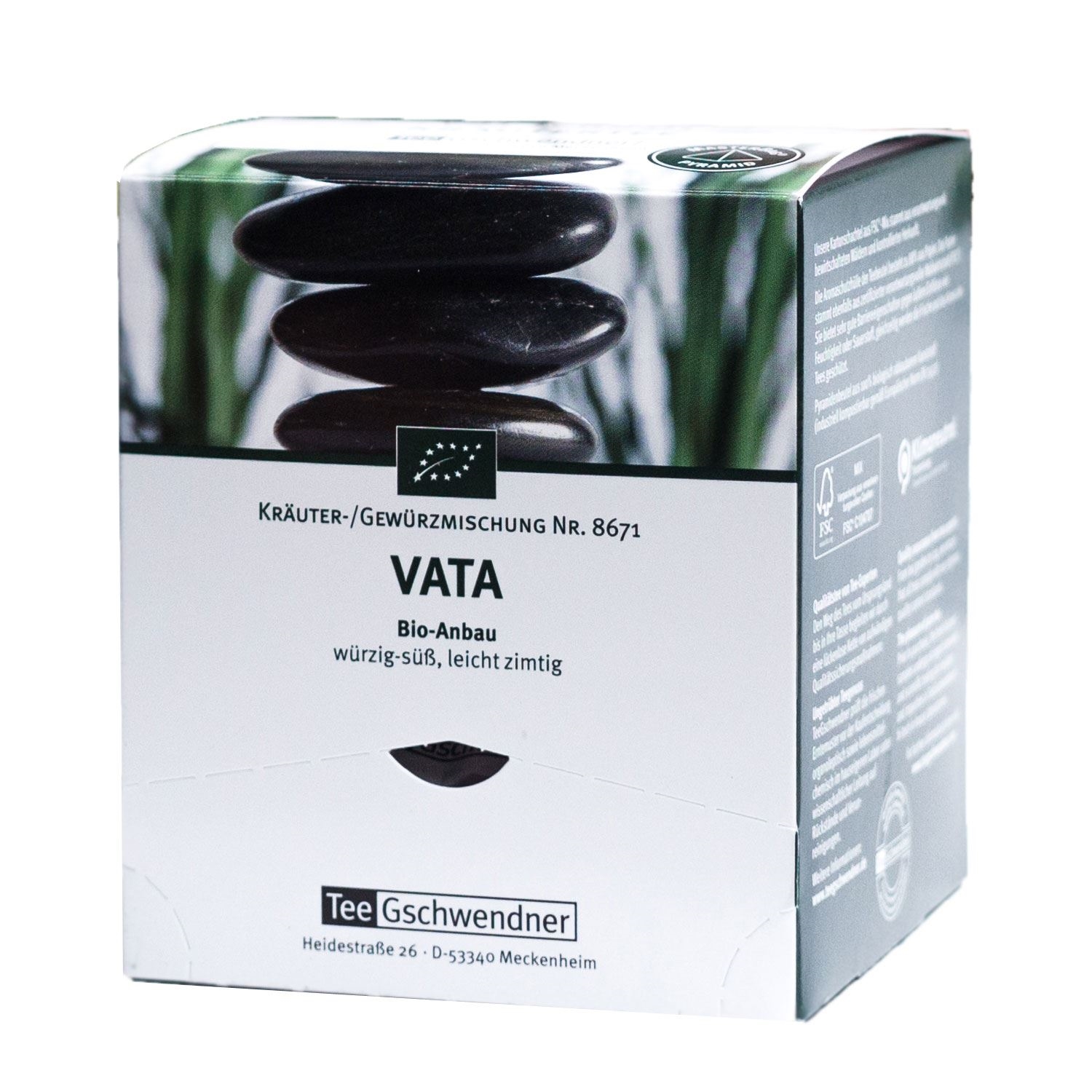 Packung Tee Gschwendner Vata Bio-Kräutertee, Kräutertee, Bio-Anbau, VATA, Würzig, leicht zimtig