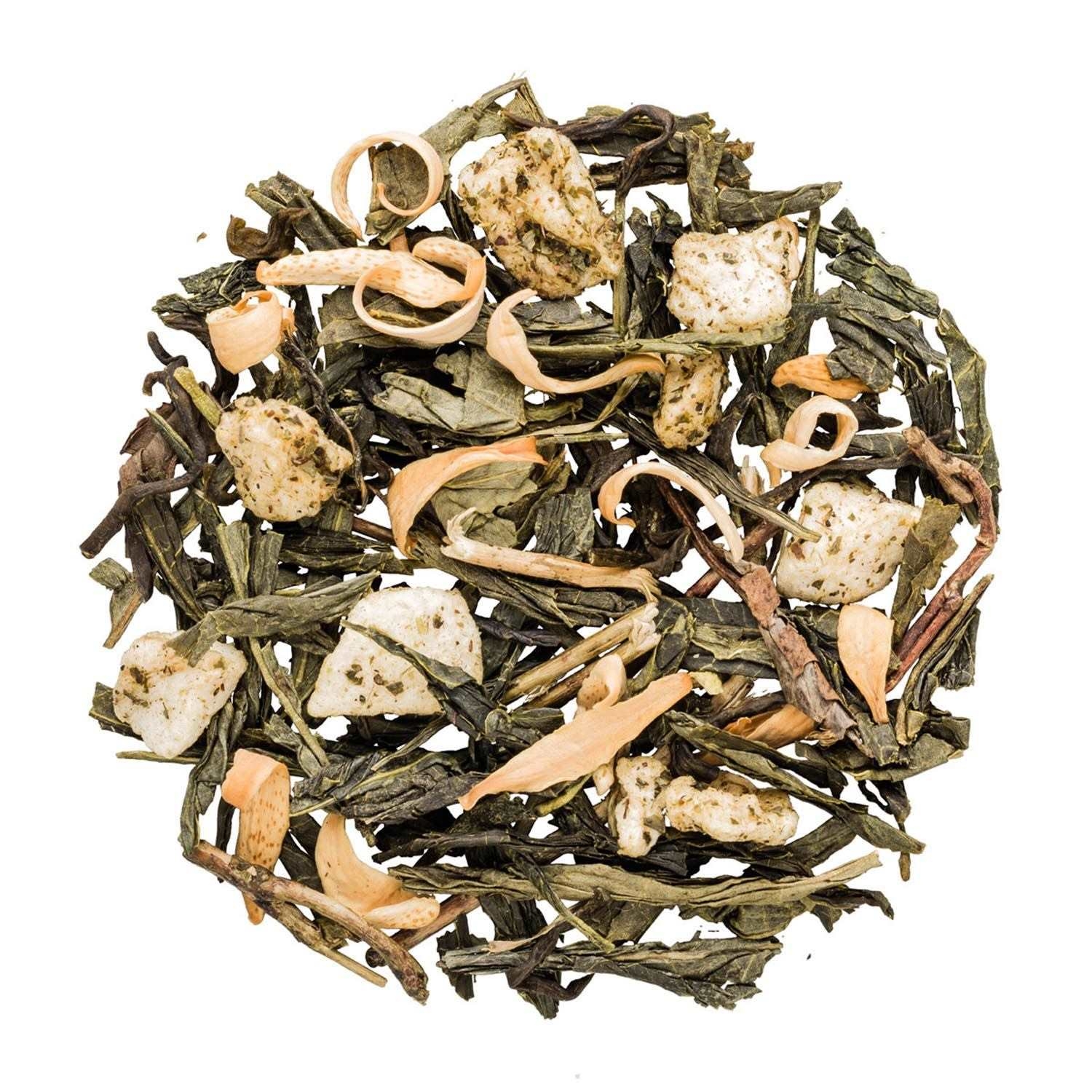 Tea, Grüner Tee, Teeblätter, Kräuter-Mischung, Getrocknete Kräuter
