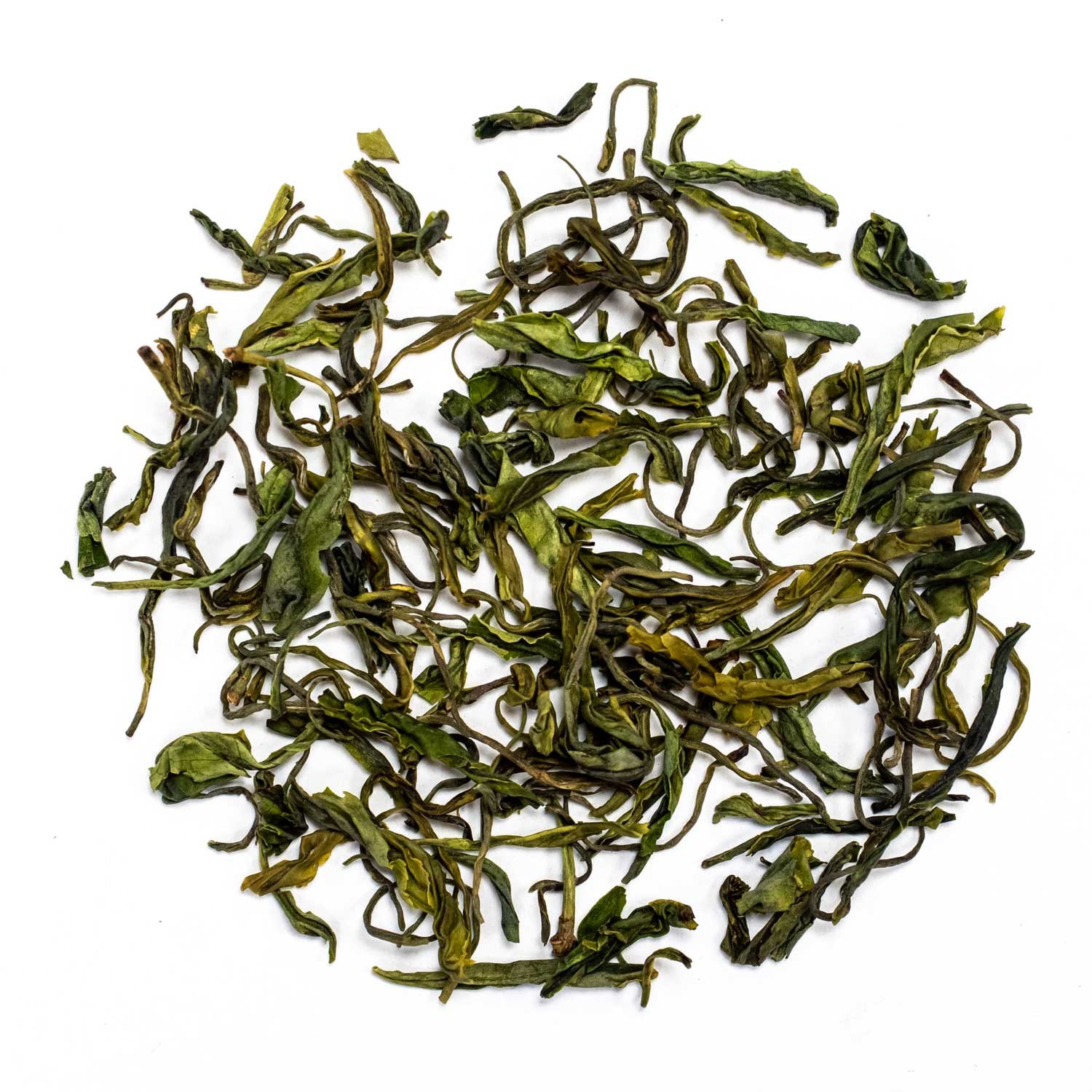 Getrocknete Blätter von losem grünem Tee