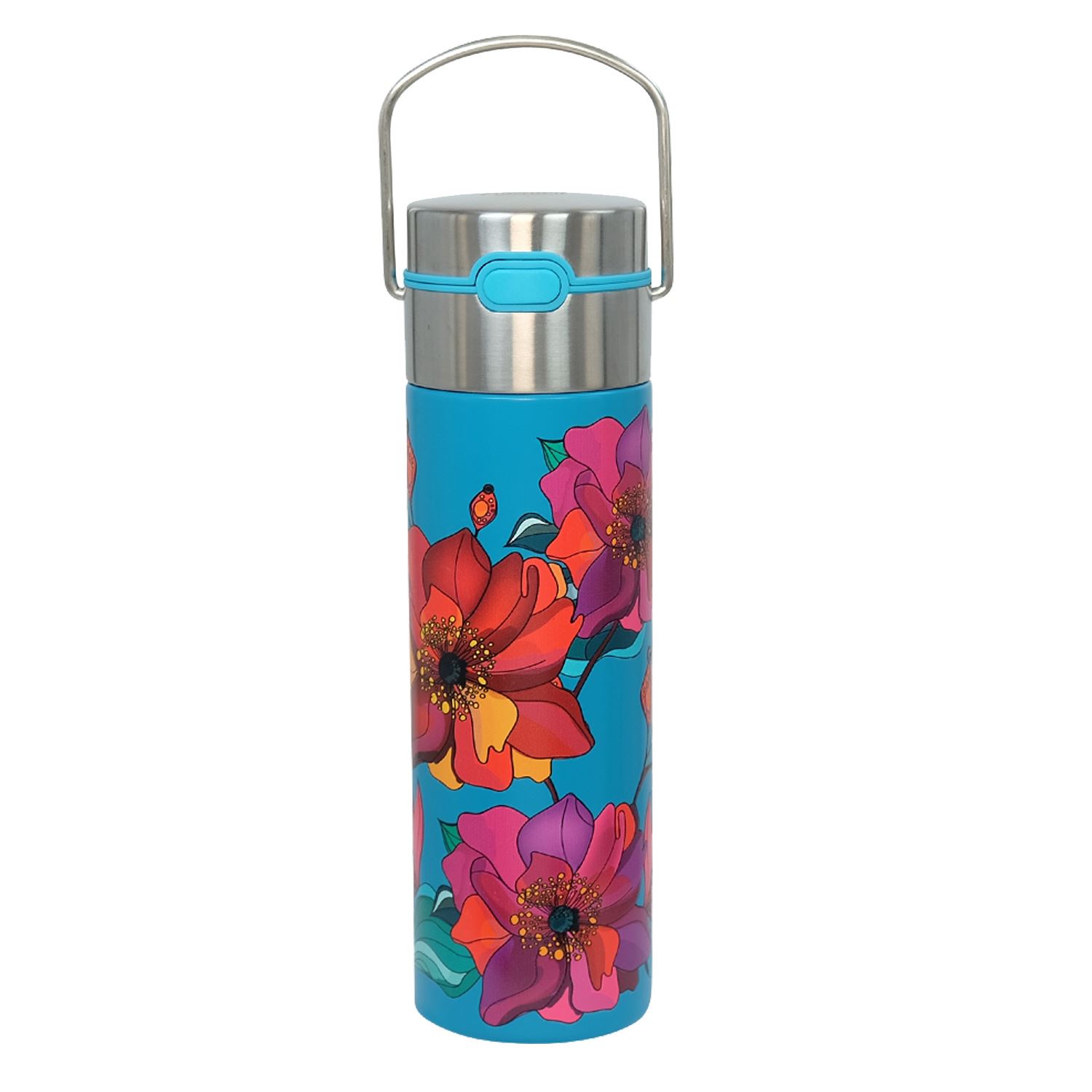 Drinking Bottle LEEZA® "Poppy" turquoise