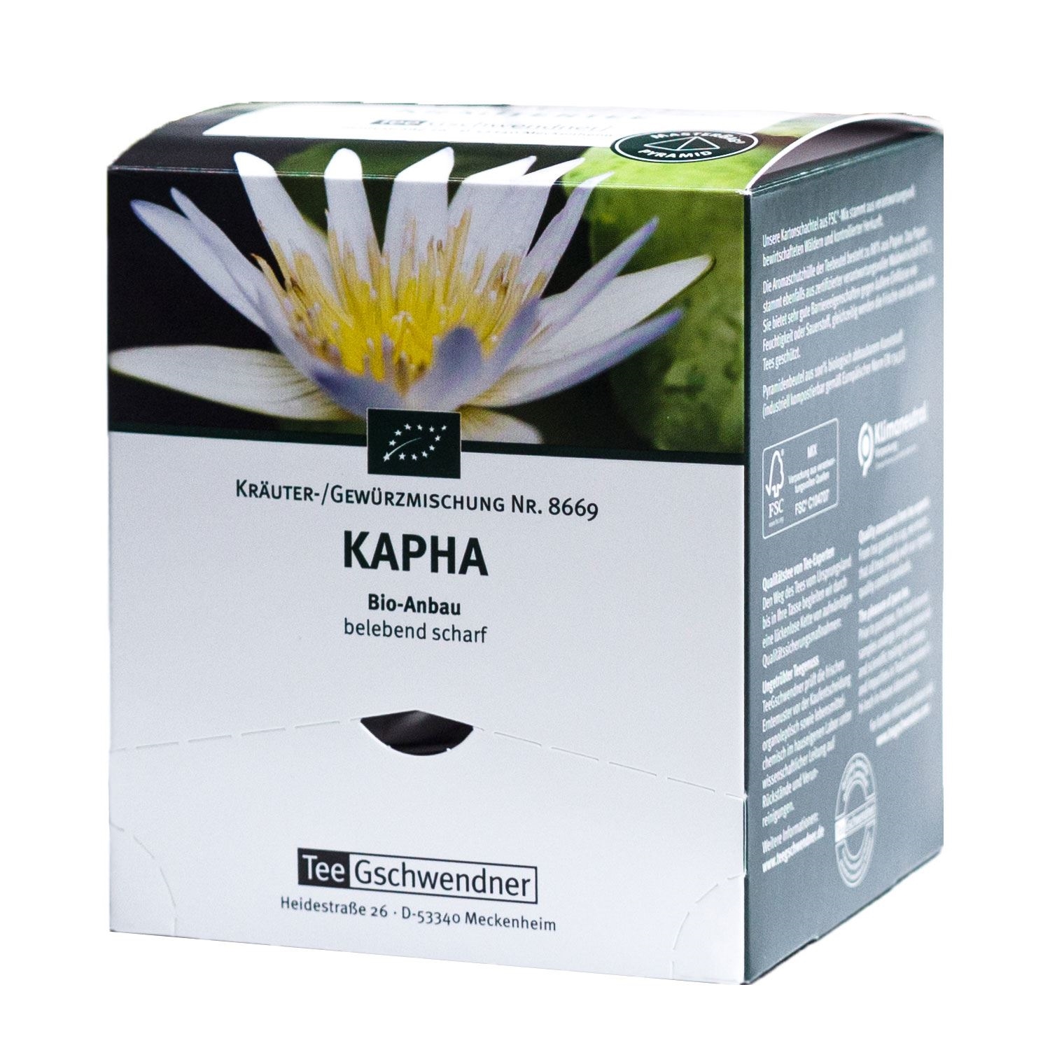Tee Gschwendner Kapha Bio Kräuter-Gewürzmischung, Kapha, Bio-Anbau, Kräuter, Gewürz, Blütennaht