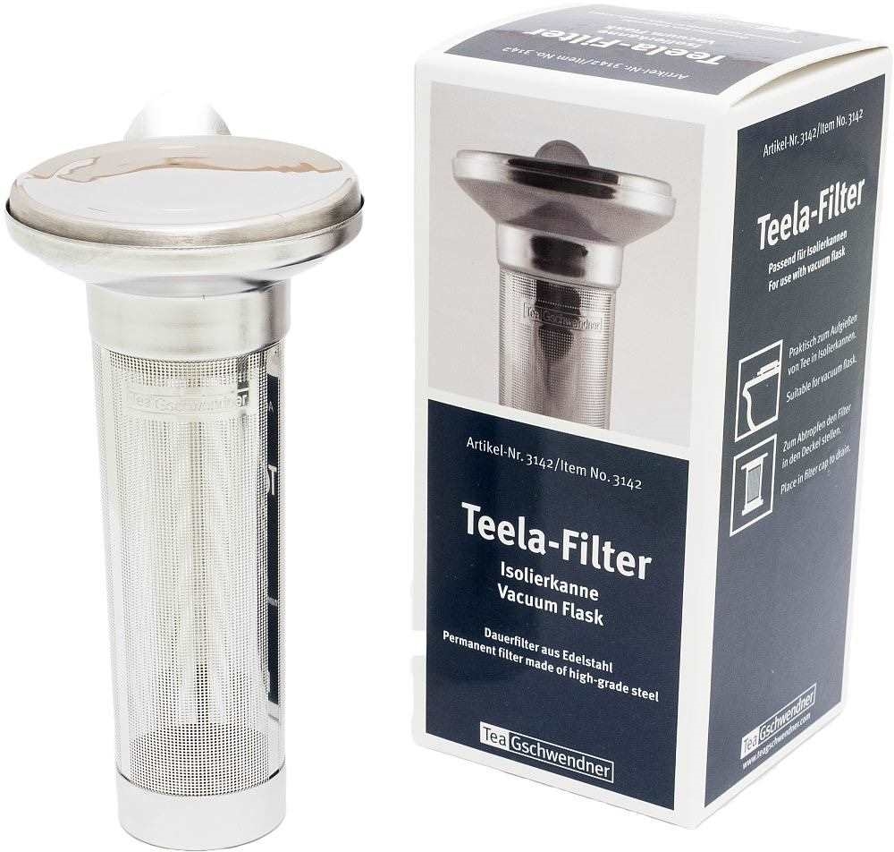 Tea Gschwendner Teela-Filter aus Edelstahl für Kannen, Teefilter, Vakuumflasche, Isolierkanne, Edelstahl, Kaffee/Tee Zubehör