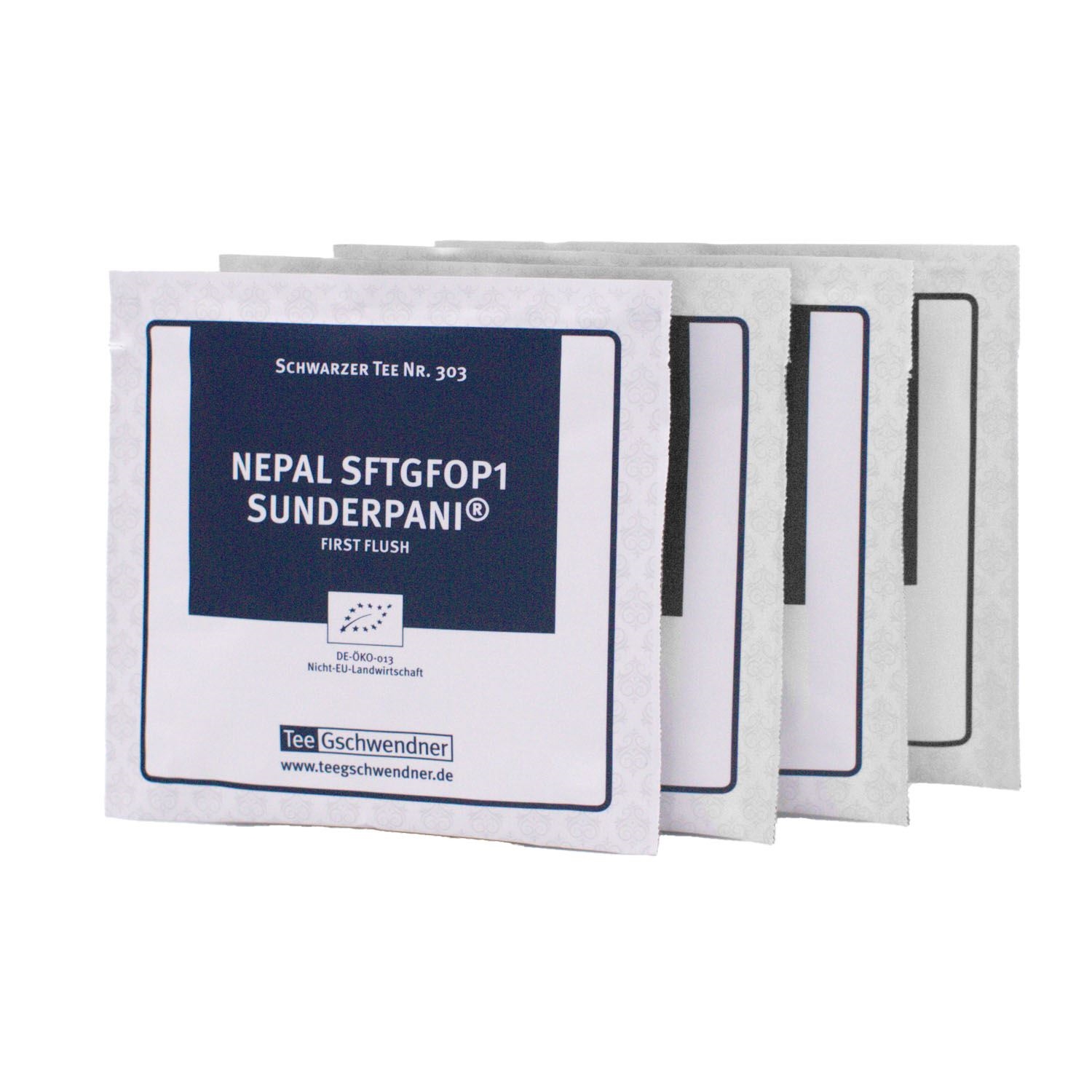 Teebeutel Nepal SFTGFOP1 Sunderpani Schwarzer Tee, tee sachet, tee filter, nepal sftgfop1, first flush, organic label