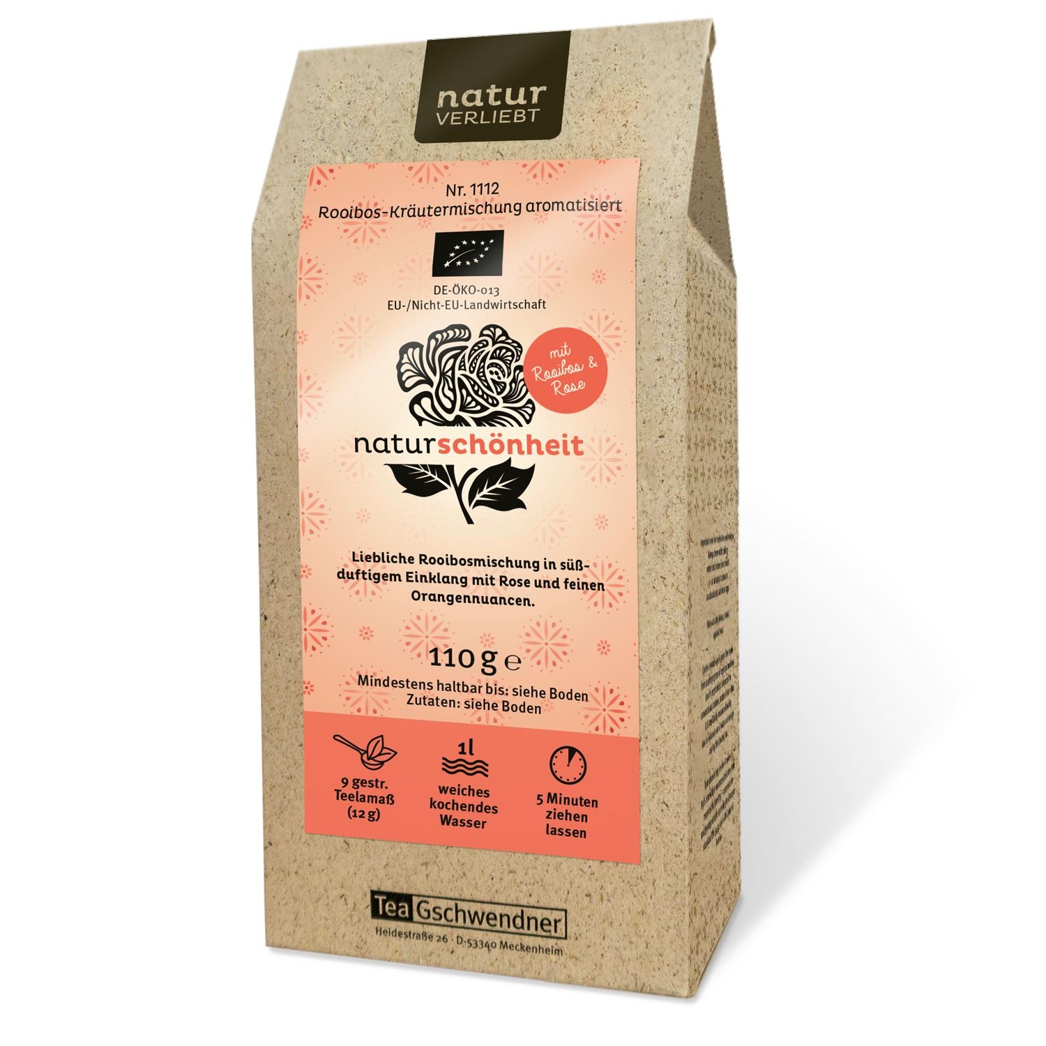 Tea Gschwendner Naturverliebt Rooibos Natur Schönheit Tee, Rooibos, Kräutertee, Rosa, Naturkosmetik, Teebeutel