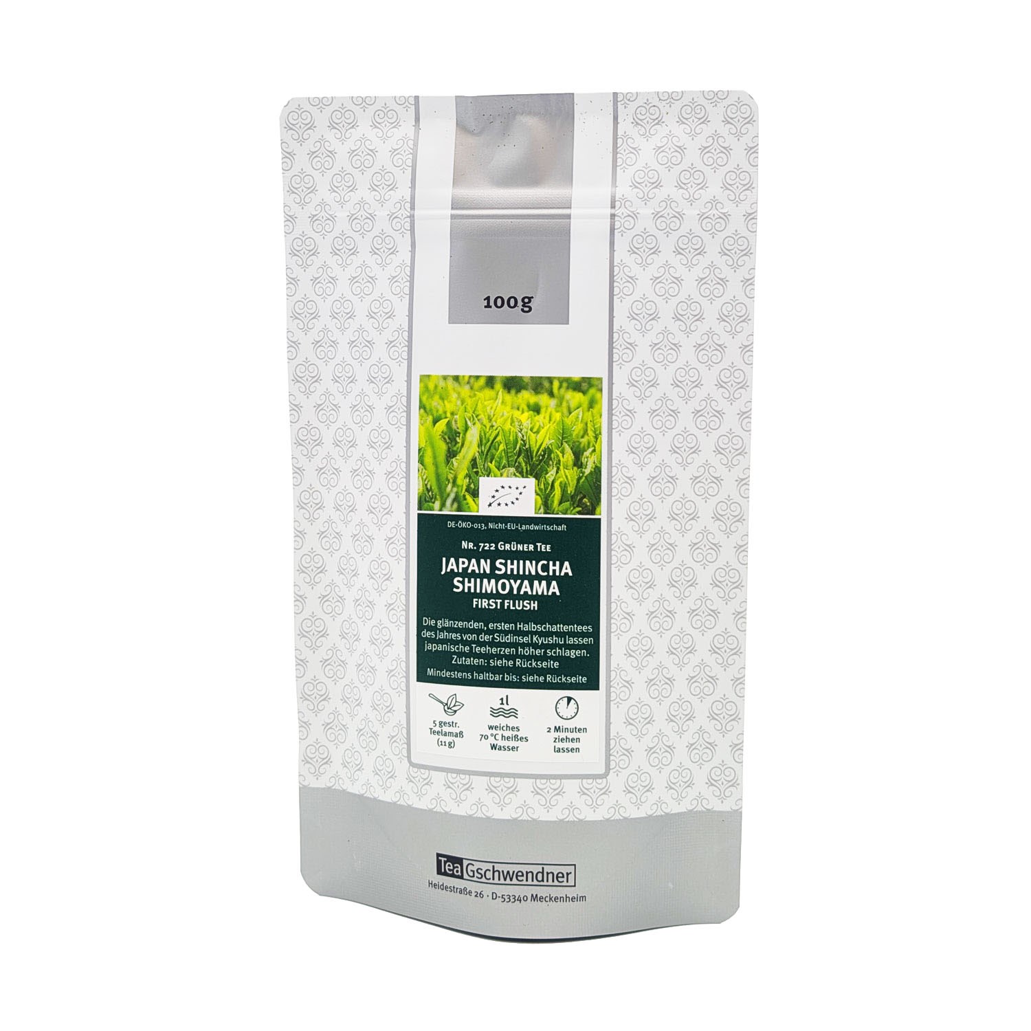Teegschwendner Japan Shincha Shimoyama Grüntee 100g Beutel, Japanischer Shincha, Shincha, Grüner Tee, First Flush, Teebeutel/Teepackung, grüner tee,  japan shincha,  shincha, first flush, 100 g, Japan, Shincha, Tee, Grün, Shimoyama