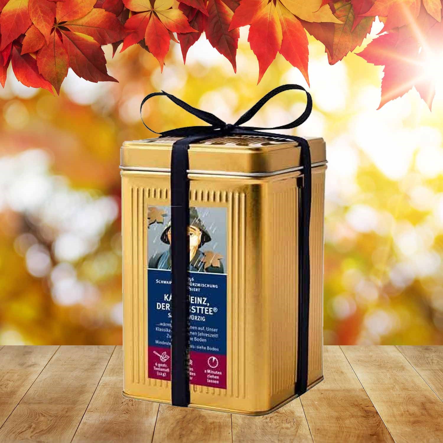 Gold Tin Edmon's with "Karl-Heinz, the Autumn Tea"