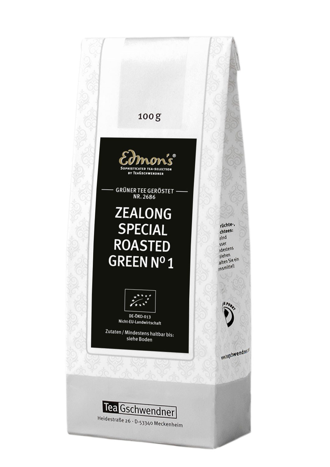 Teepackung Edmon’s Zealong Special Roasted Green No 1, Zealong, Special Roast, Green No.1, Grüner Tee, 100 g