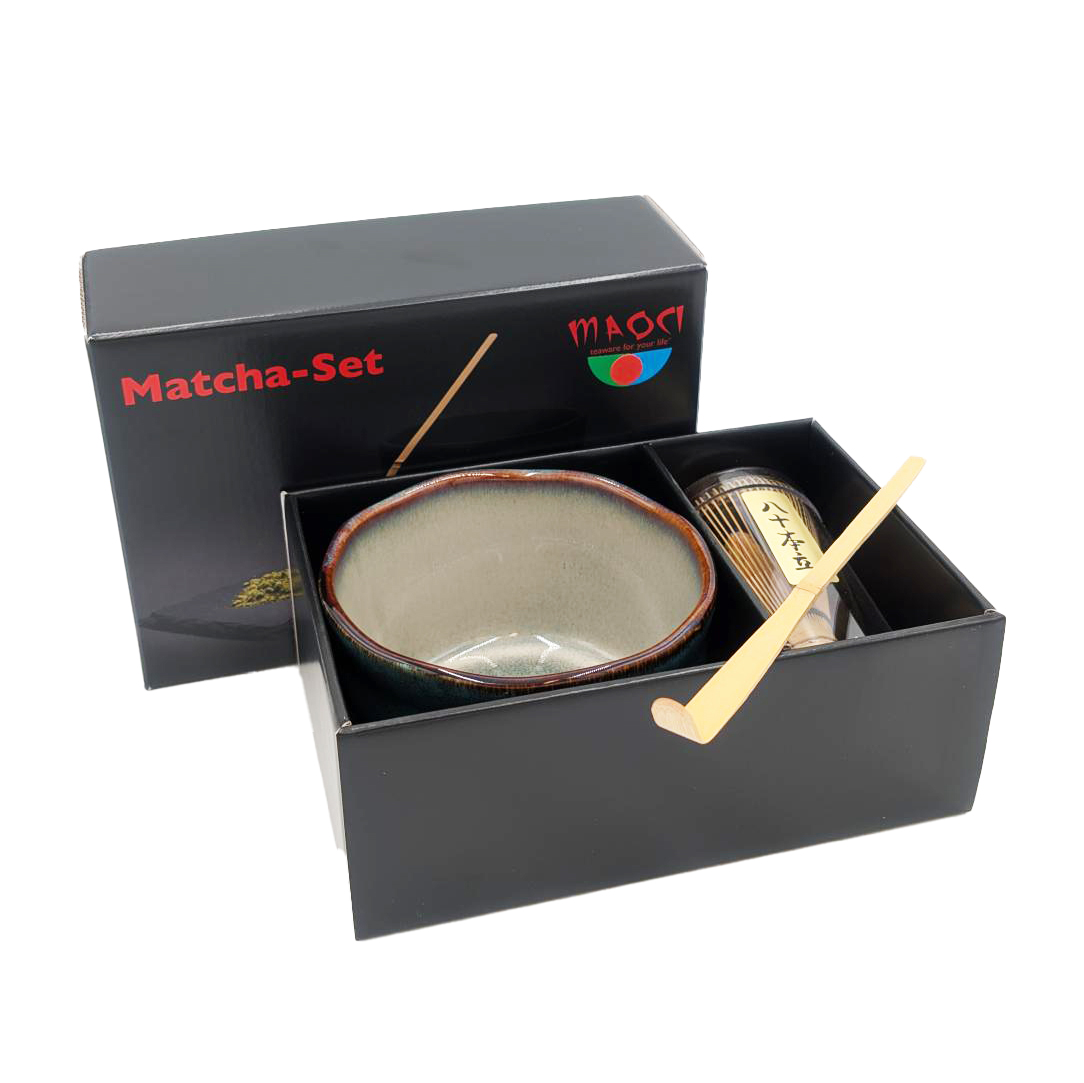 Matcha Einsteigerset blaugrün 3-teilig