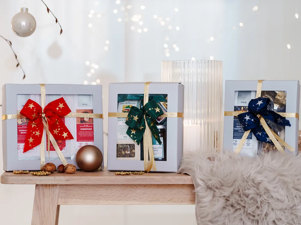 Geschenkset, Gewürzset, Kräutertee, Geschenkbox, Weihnachtsdeko