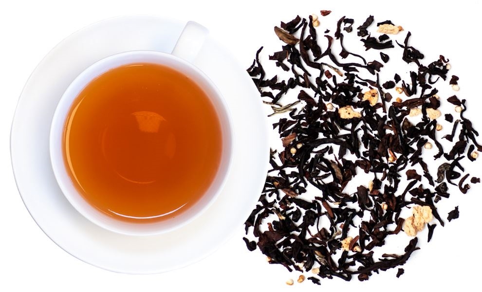 Tee, Schwarztee, Teeblätter, Kupferbraune Farbe, Teetasse