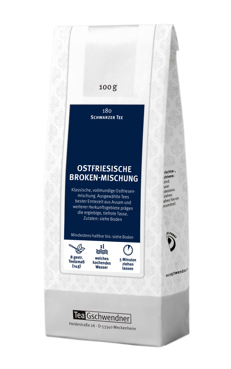 Teegschwendner Ostfriesische Broken-Mischung Schwarzer Tee 1, Ostfriesische, Broken-Mischung, Schwarztee, Teemischung, Teekapsel