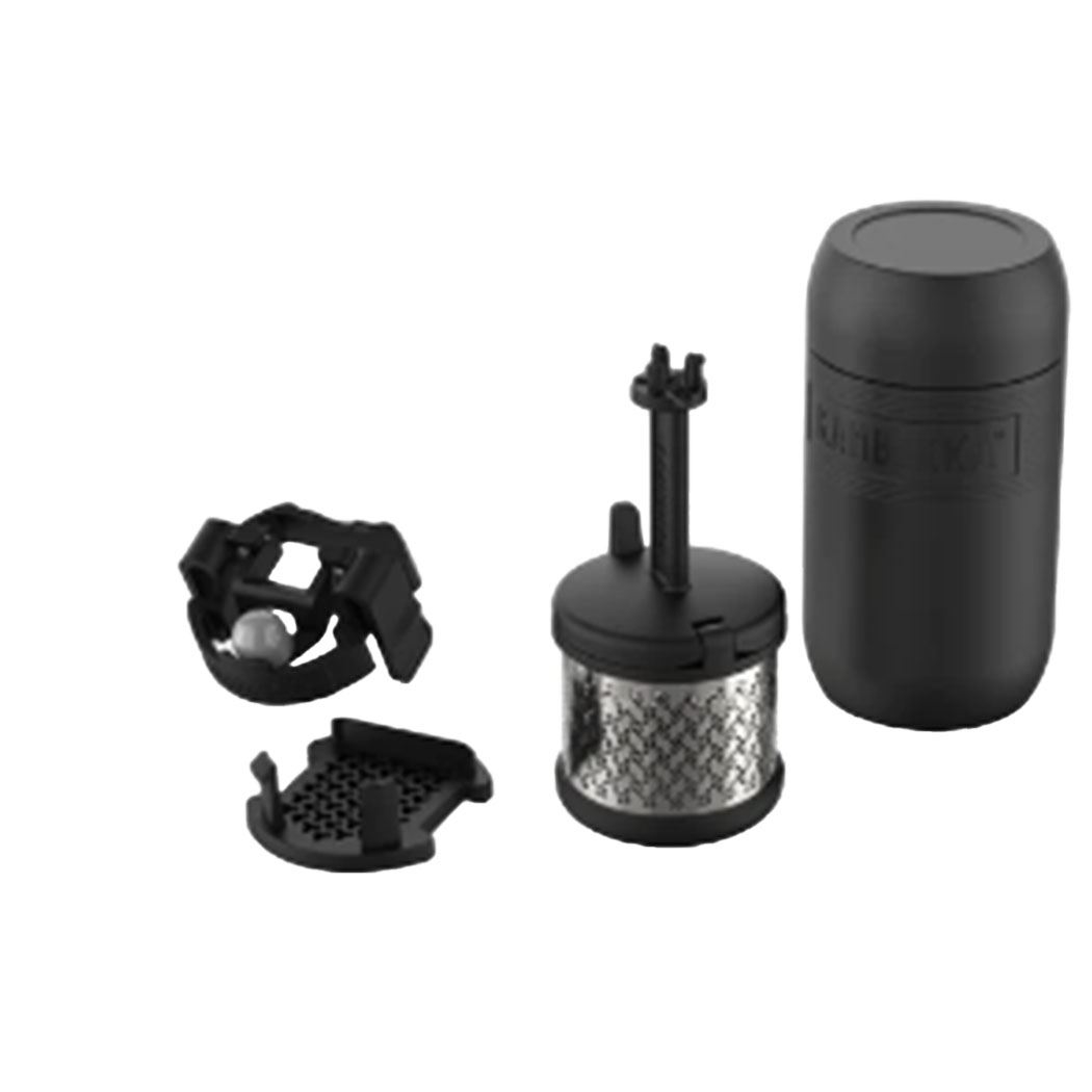 Schwarze Fahrrad-Werkzeugkapsel mit Halter und Einsatz, Winestopper, Kapselverschluss, Metallfilter, Schwarz, Koffer-Set