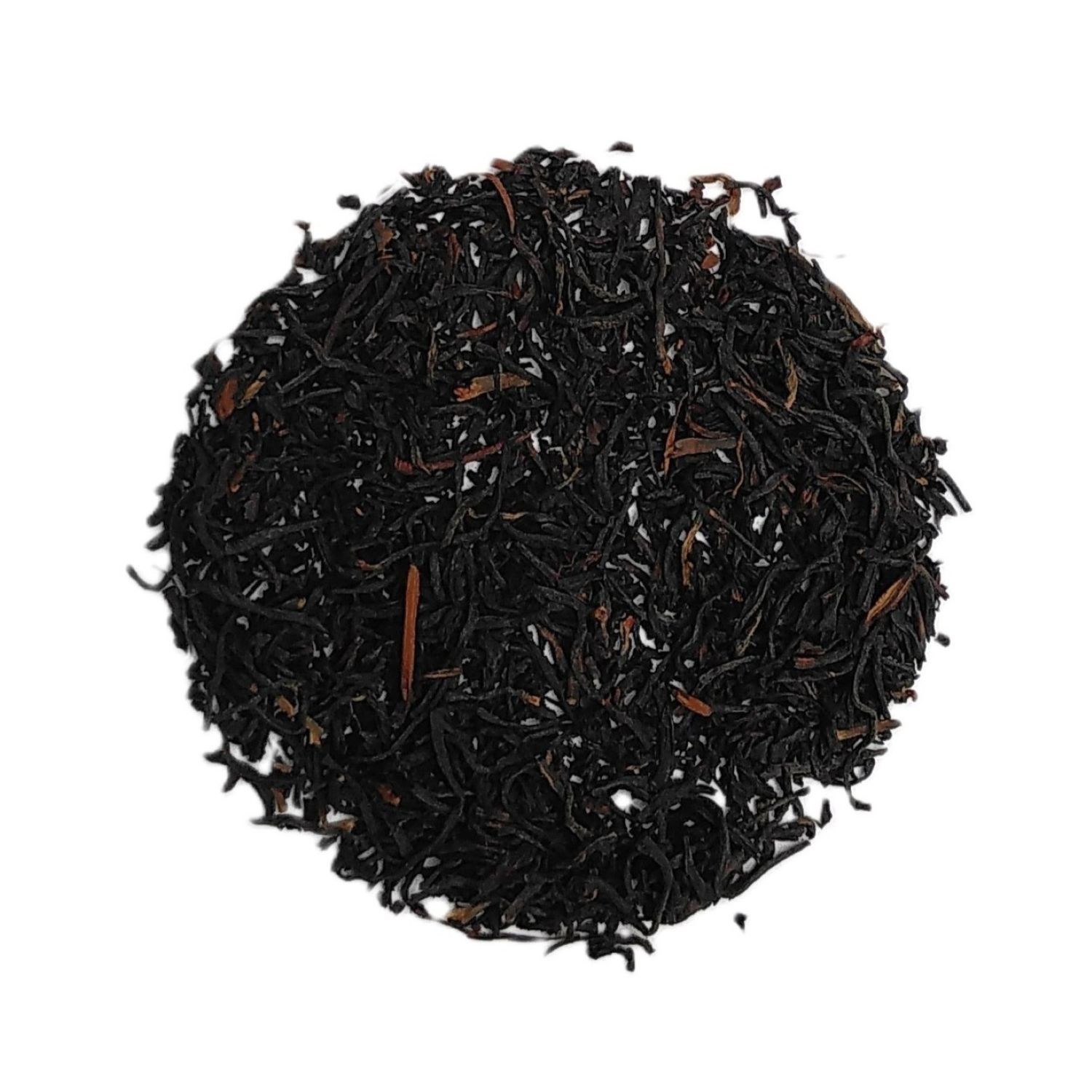 Loser schwarzer Tee als kreisförmige Anordnung