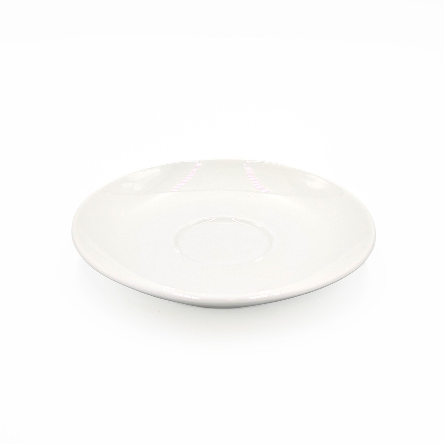 White Elise saucer from the White Series by TeeGschwendner, fine bone china, matching the classic 0.18 l teacup, diameter 14.5 cm