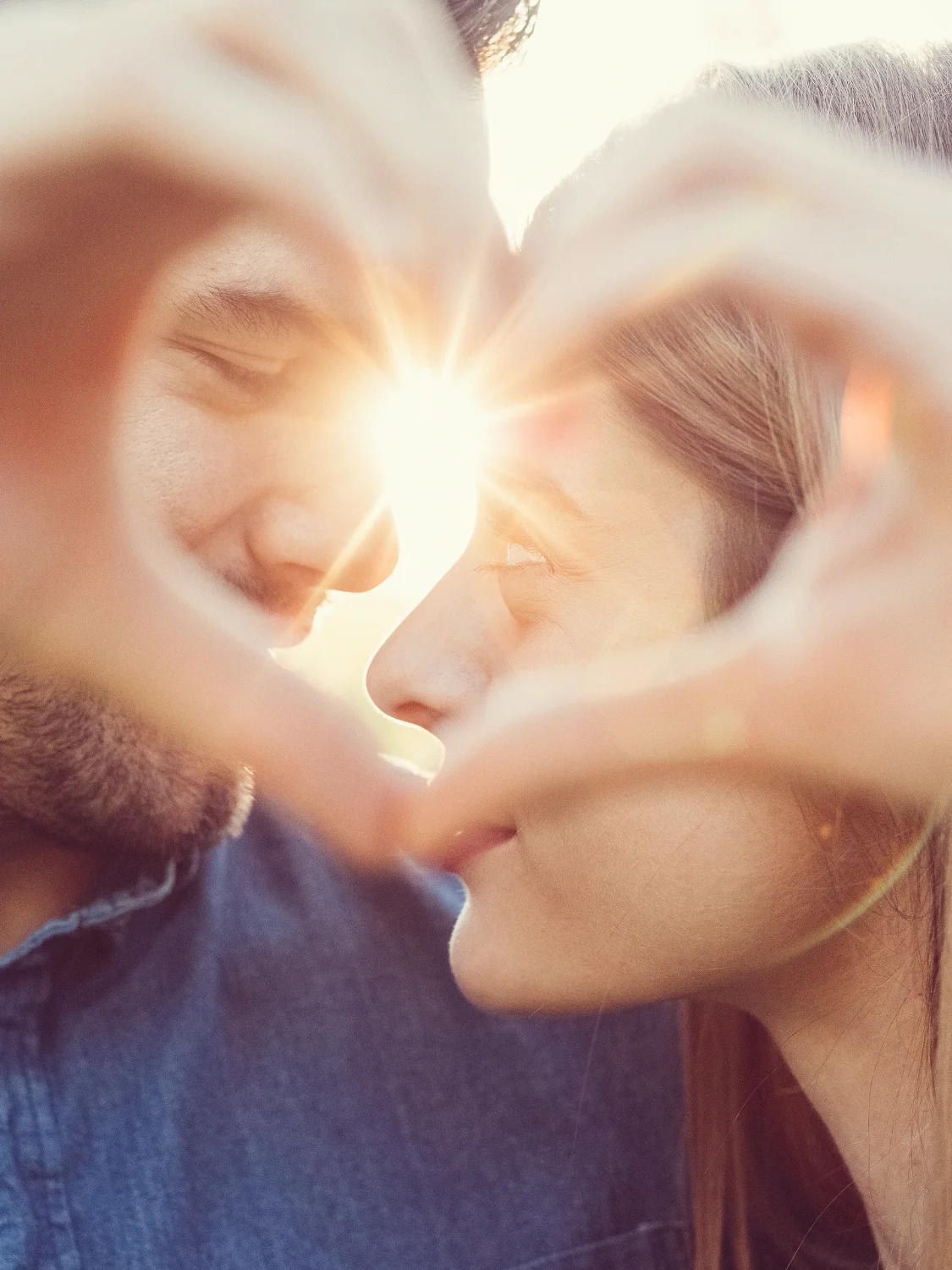 Close-up of a loving couple
